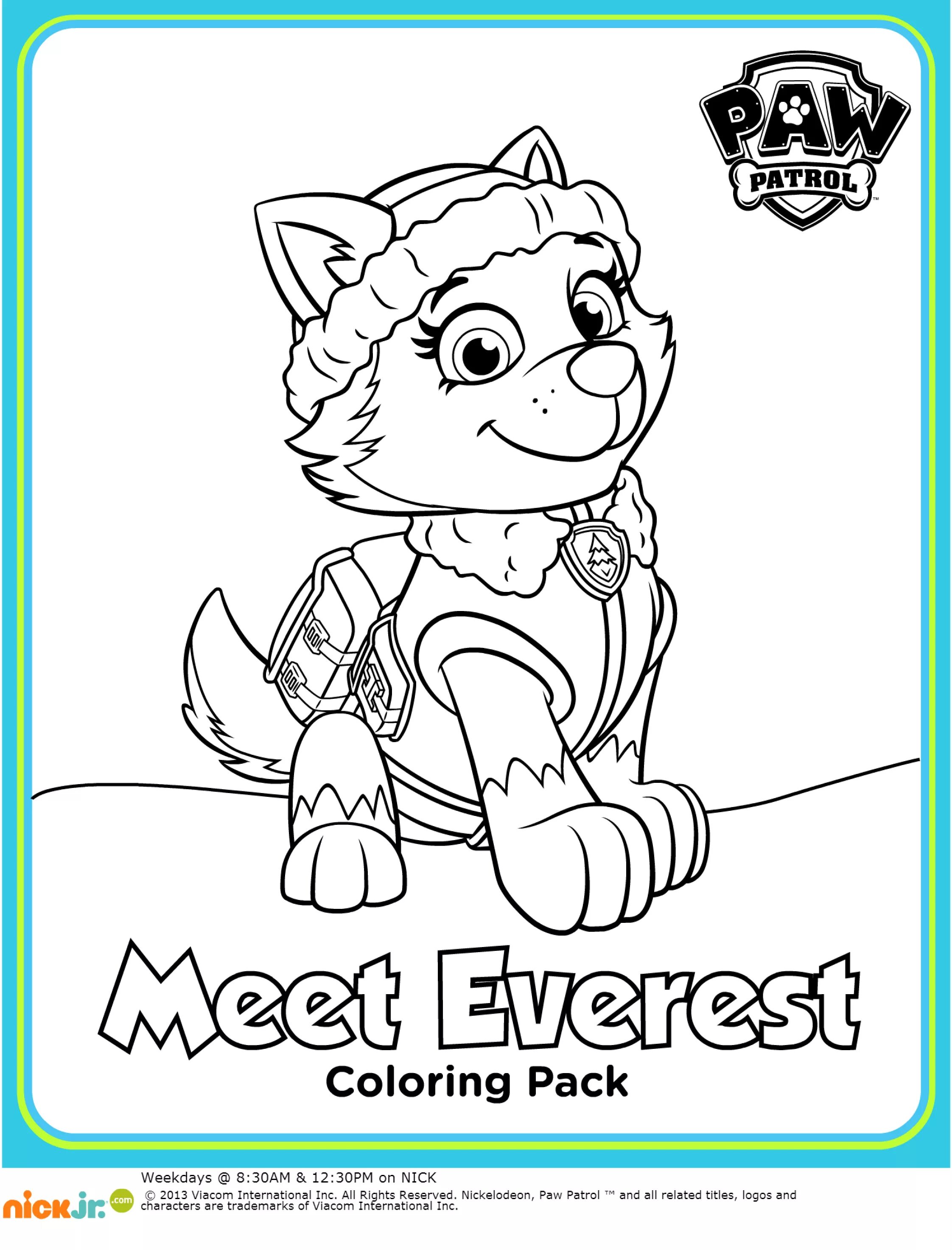 Inviting everest and sky coloring page