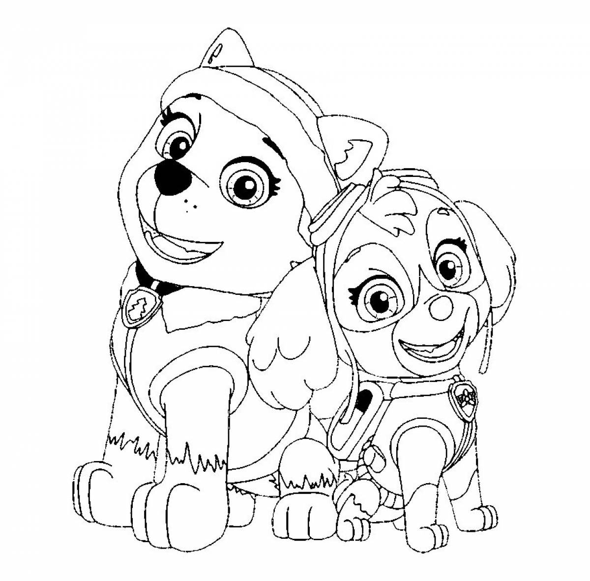 Perfect everest and sky coloring page