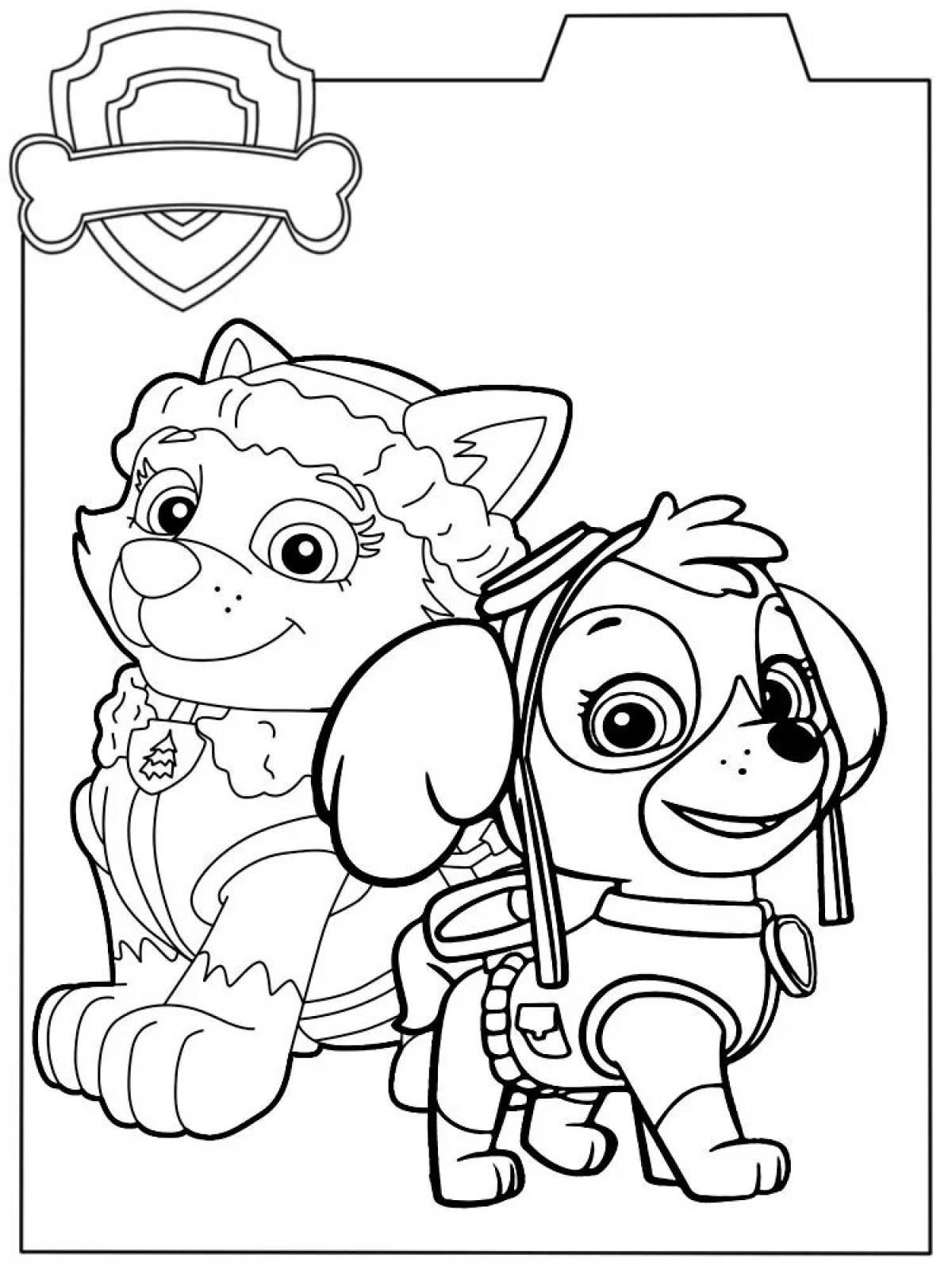 Rampant everest and sky coloring page