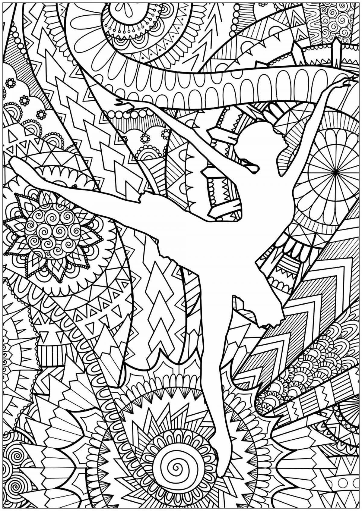 Inspiring coloring anti-stress art therapy