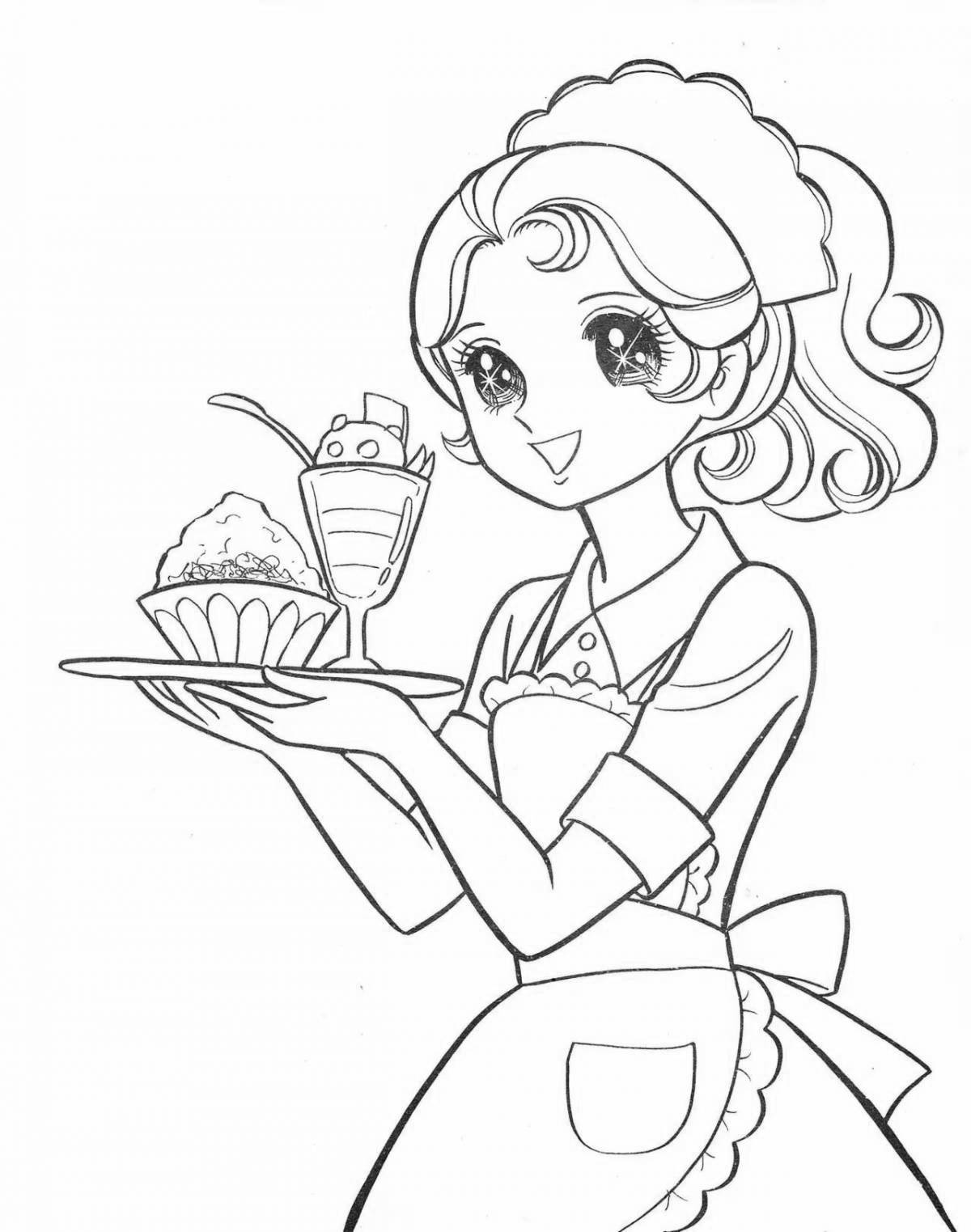 Confectioner's holiday coloring page