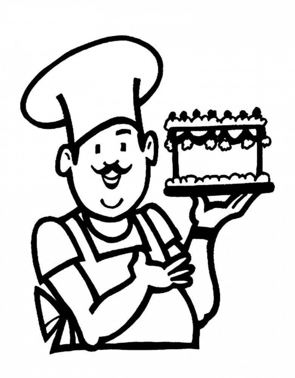 Причудливая кондитерская раскраска