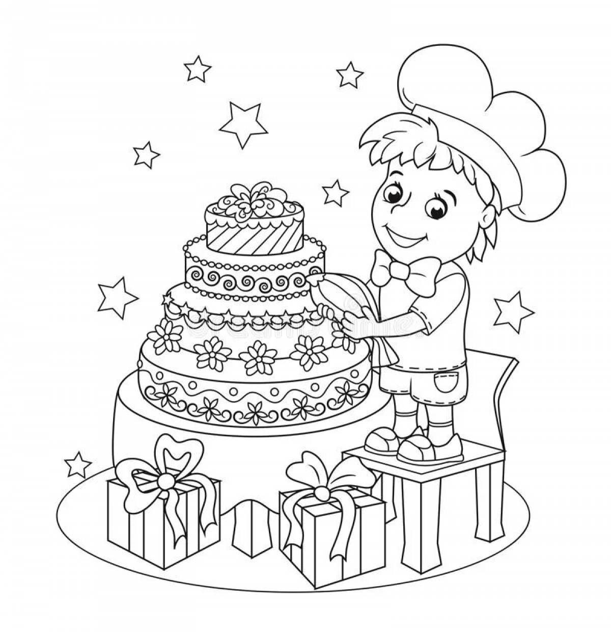 Crazy pastry chef coloring pages