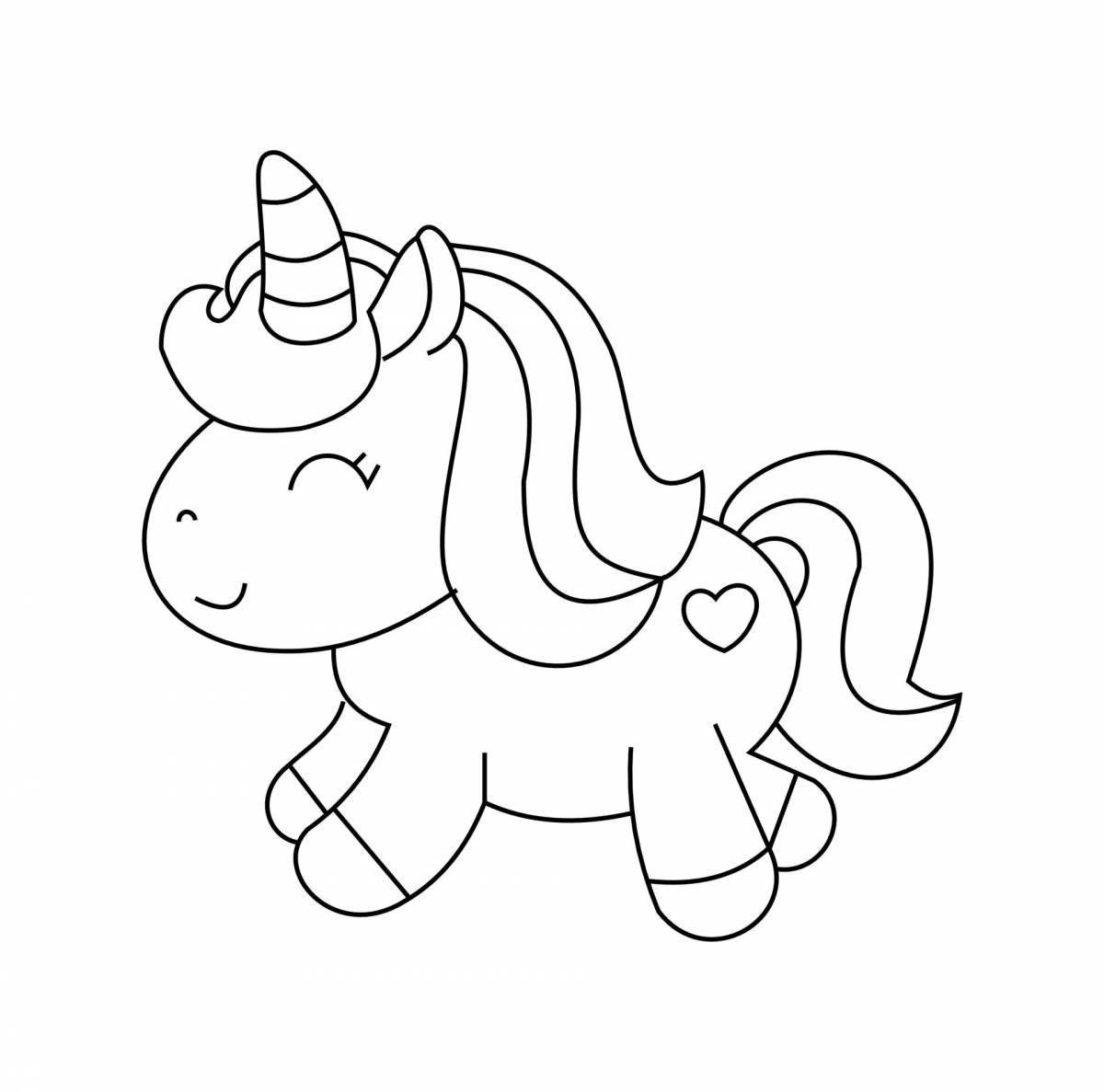 Magic coloring unicorn