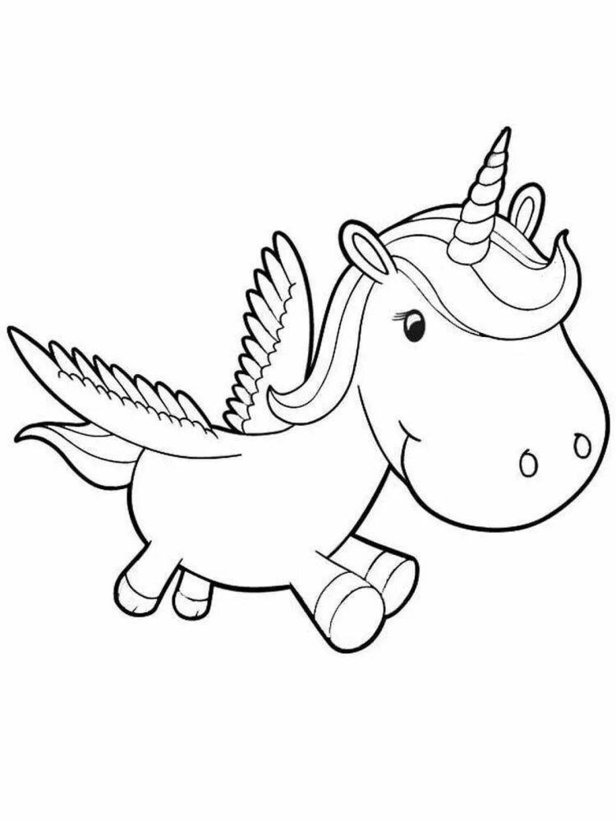 Fun coloring unicorn