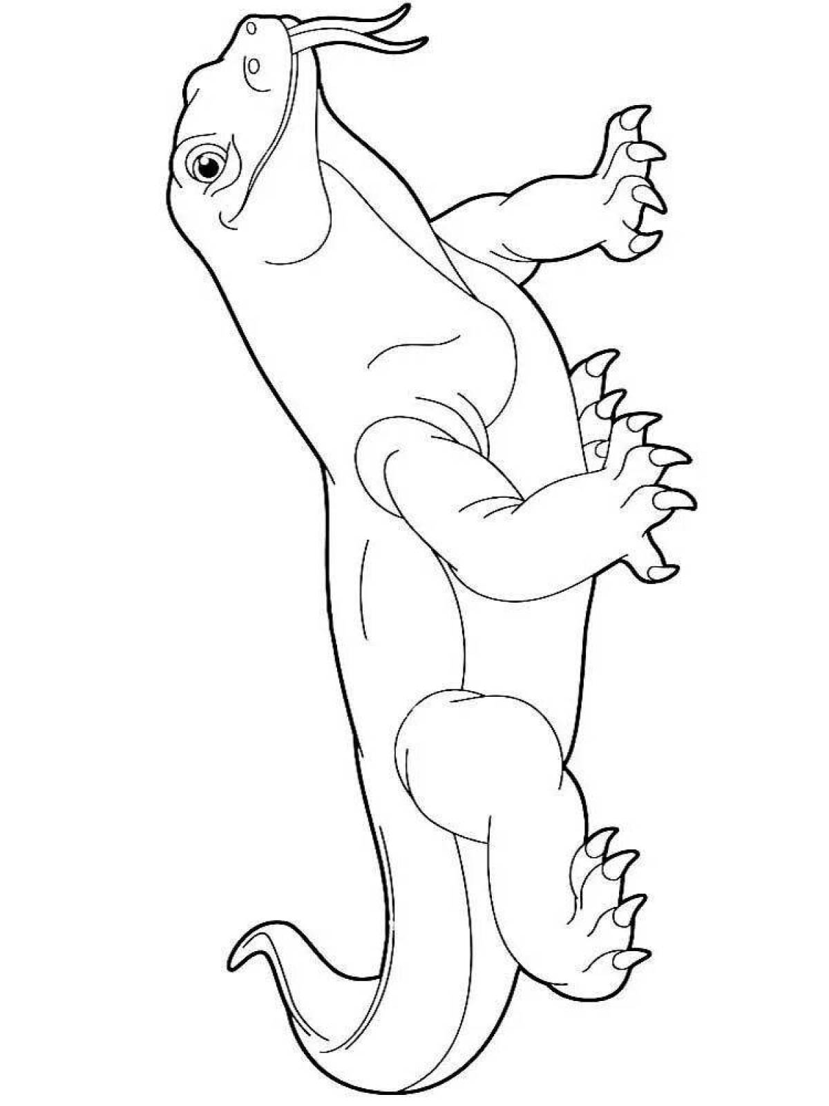 Monkey Lizard Coloring Page