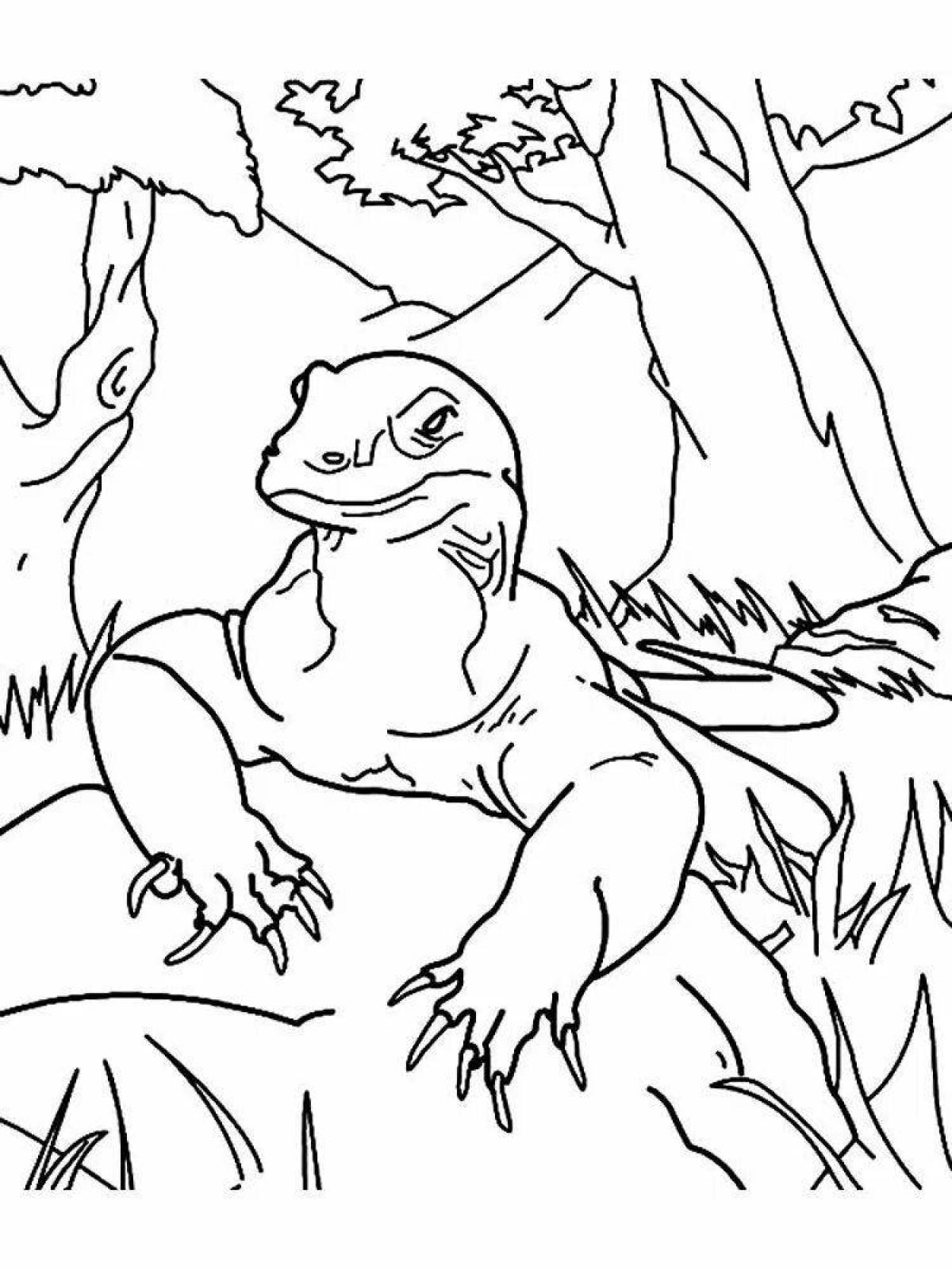 Radiated monitor coloring page