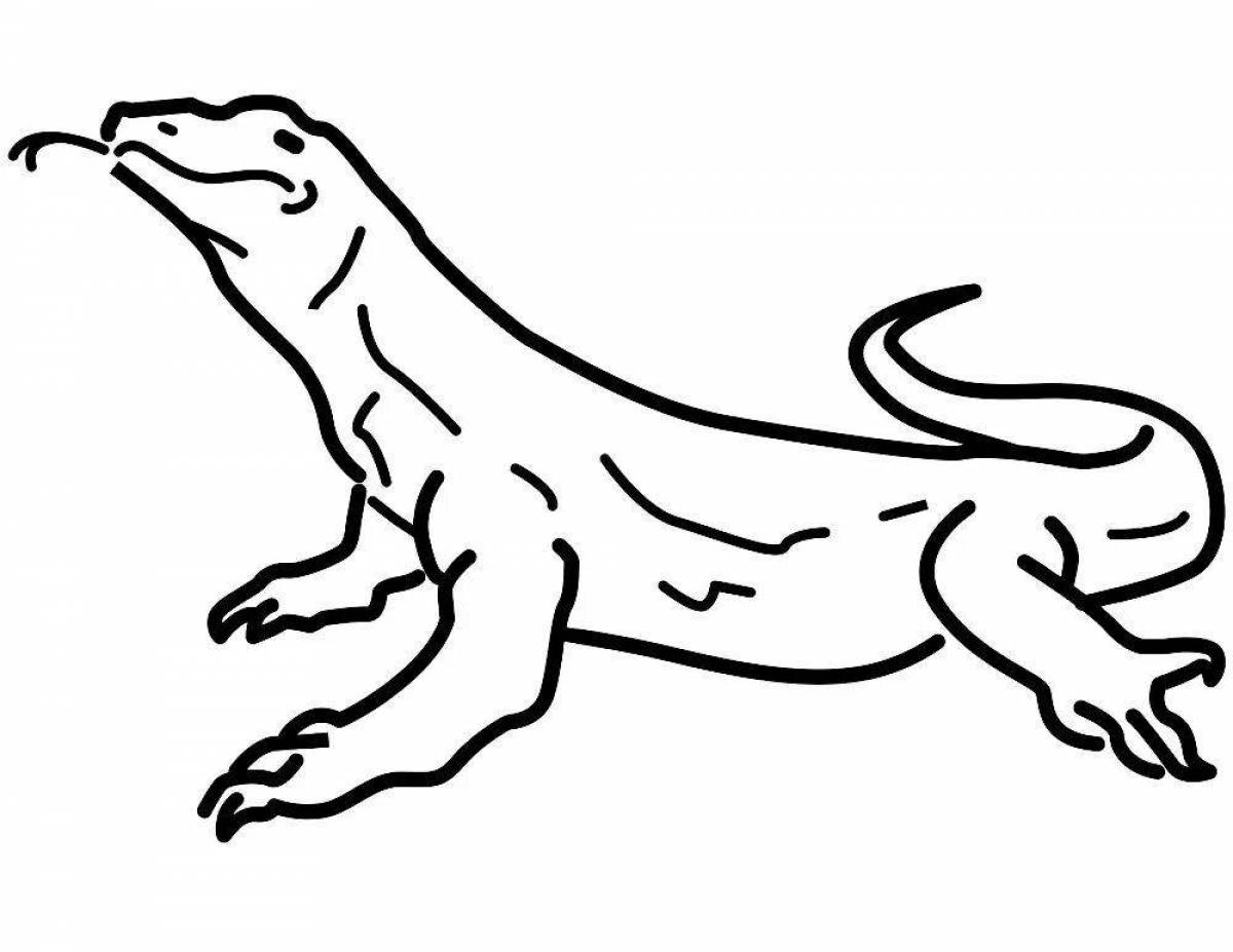 Coloring the famous monitor lizard