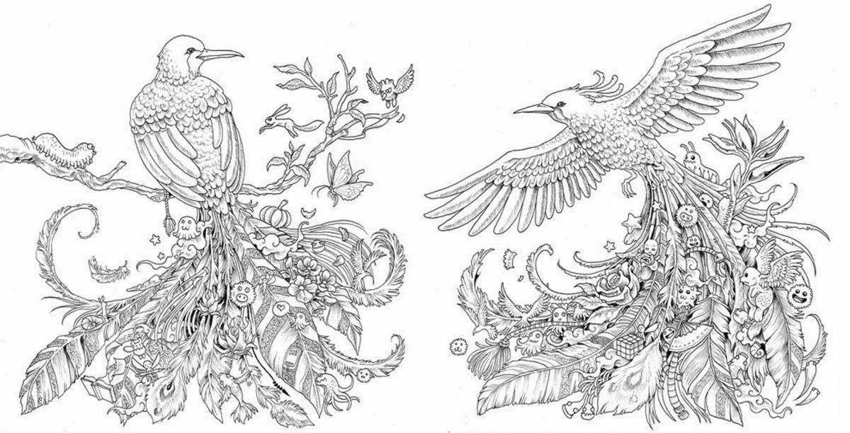 Coloring page elegant anamorphoses