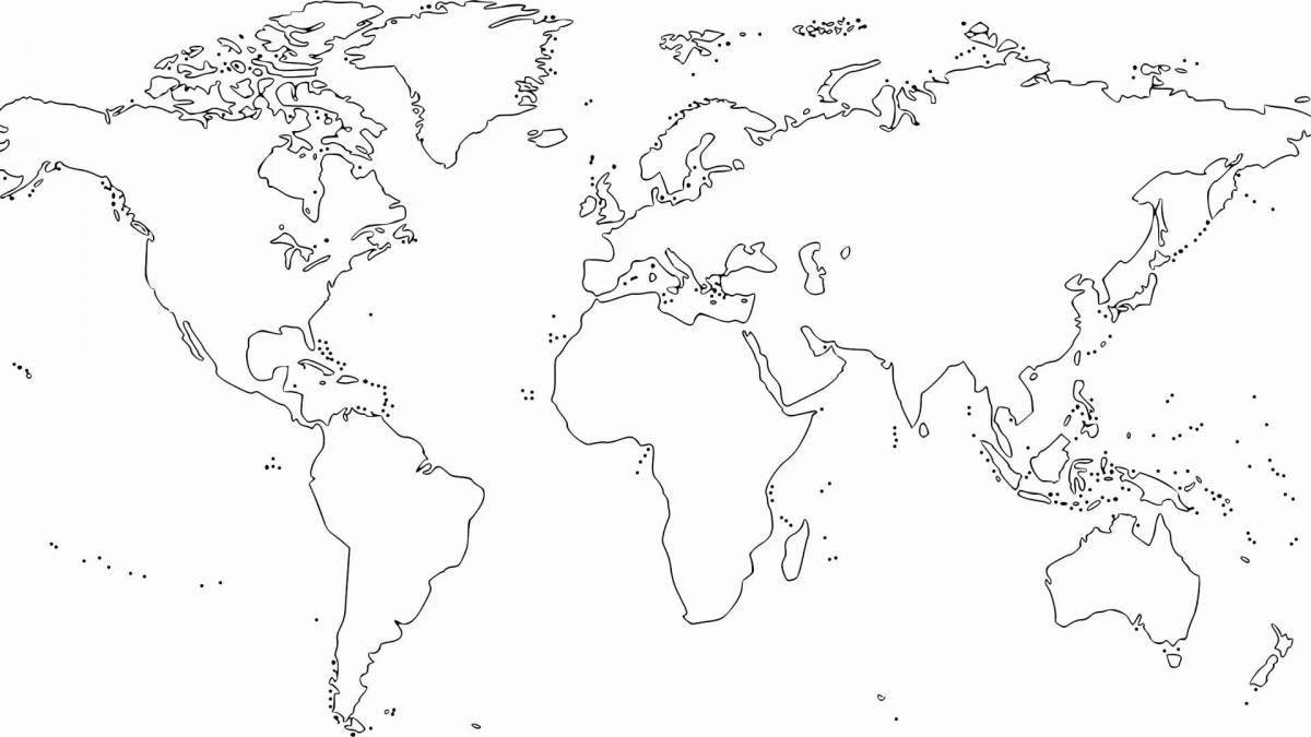 Photo Tempting map of the world with countries