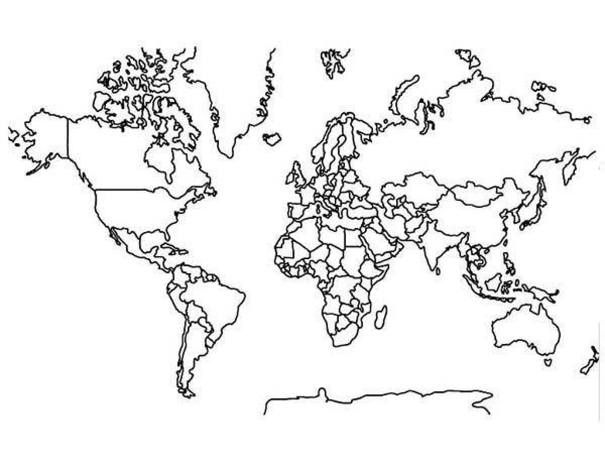 Photo Elegant map of the world with countries