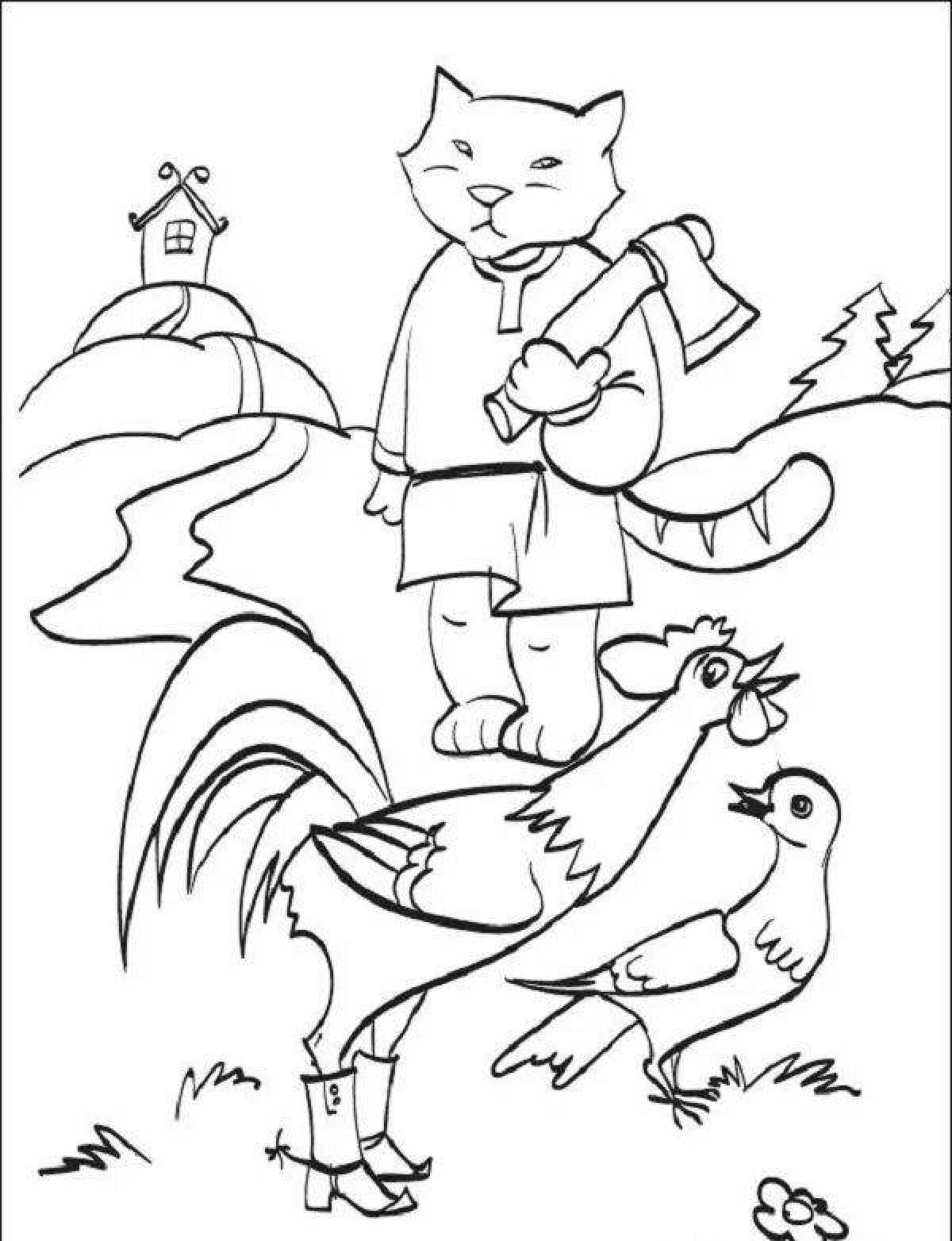 Sweet cat coloring page