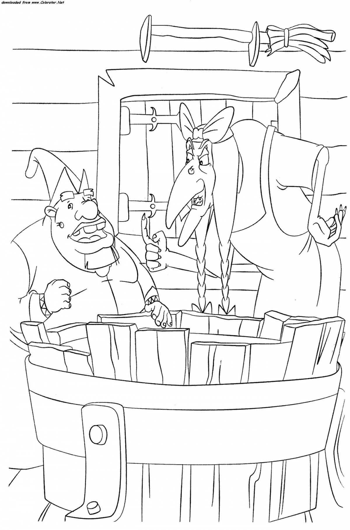 Great coloring dobrynya nikitich and serpent gorynych