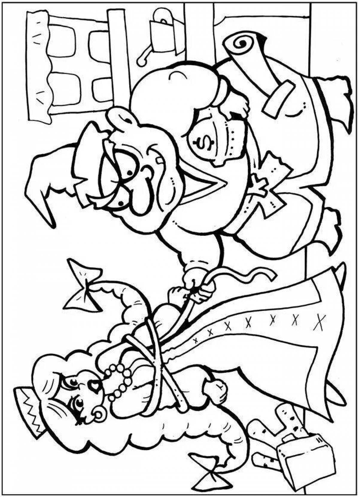 Colorful coloring dobrynya nikitich and serpent gorynych