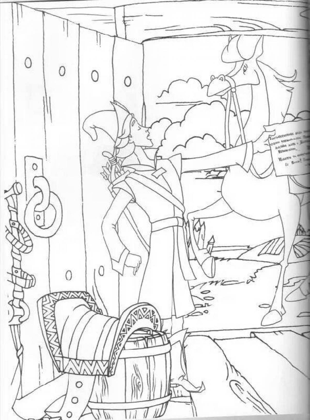 Entertaining coloring dobrynya nikitich and serpent gorynych