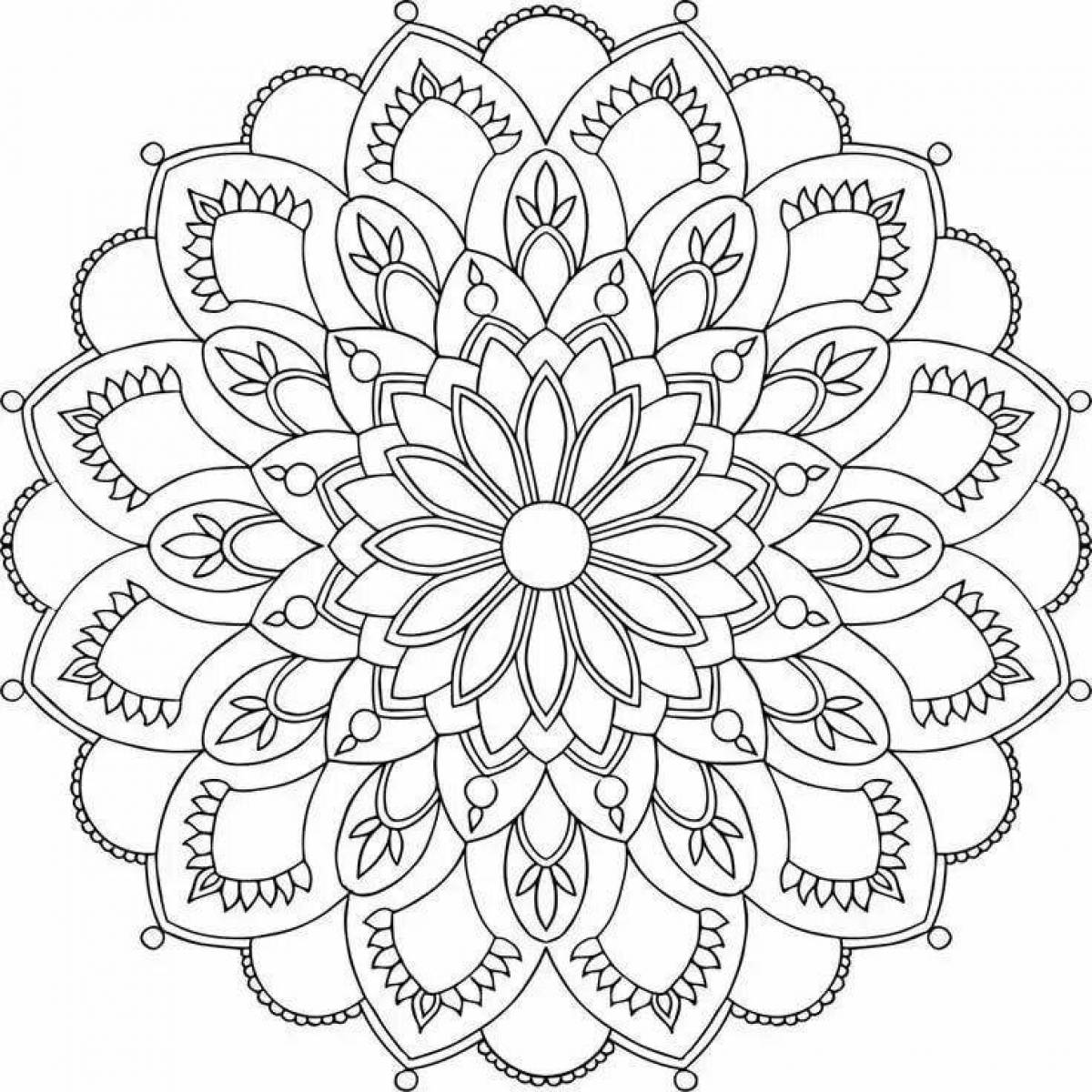 Photo Majestic coloring mandala for good luck
