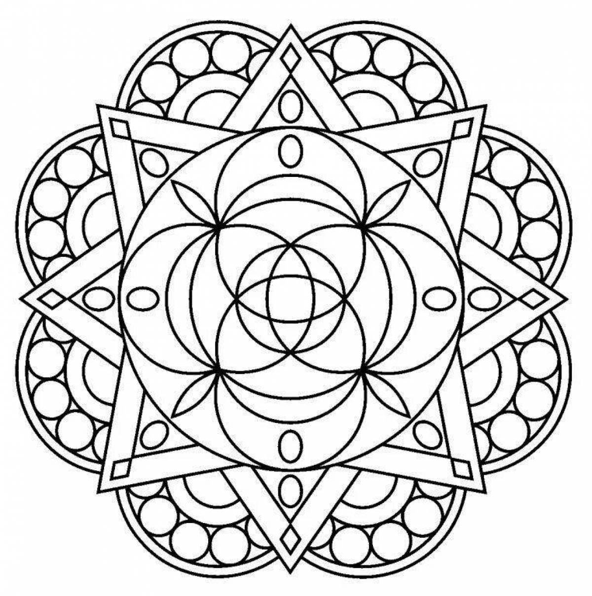 Luxury coloring mandala for good luck