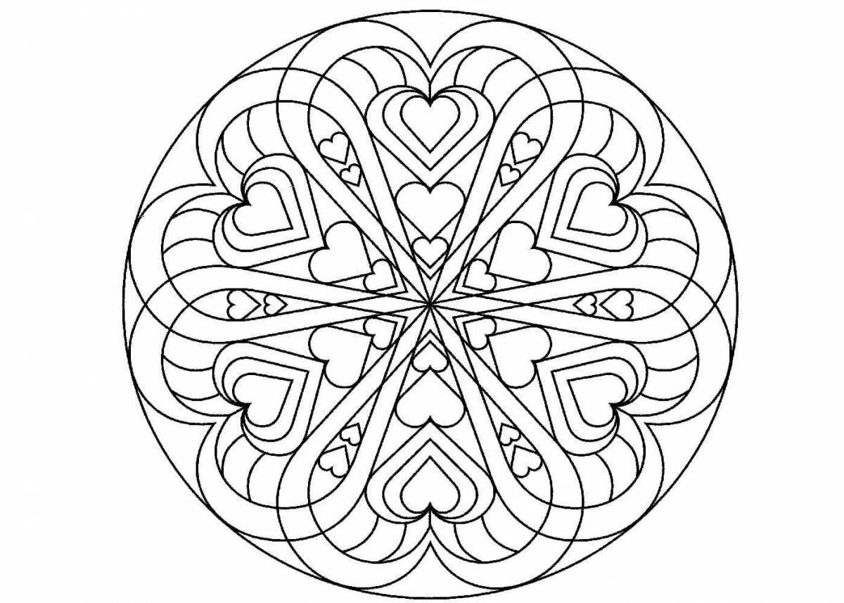 Photo Great coloring mandala for good luck