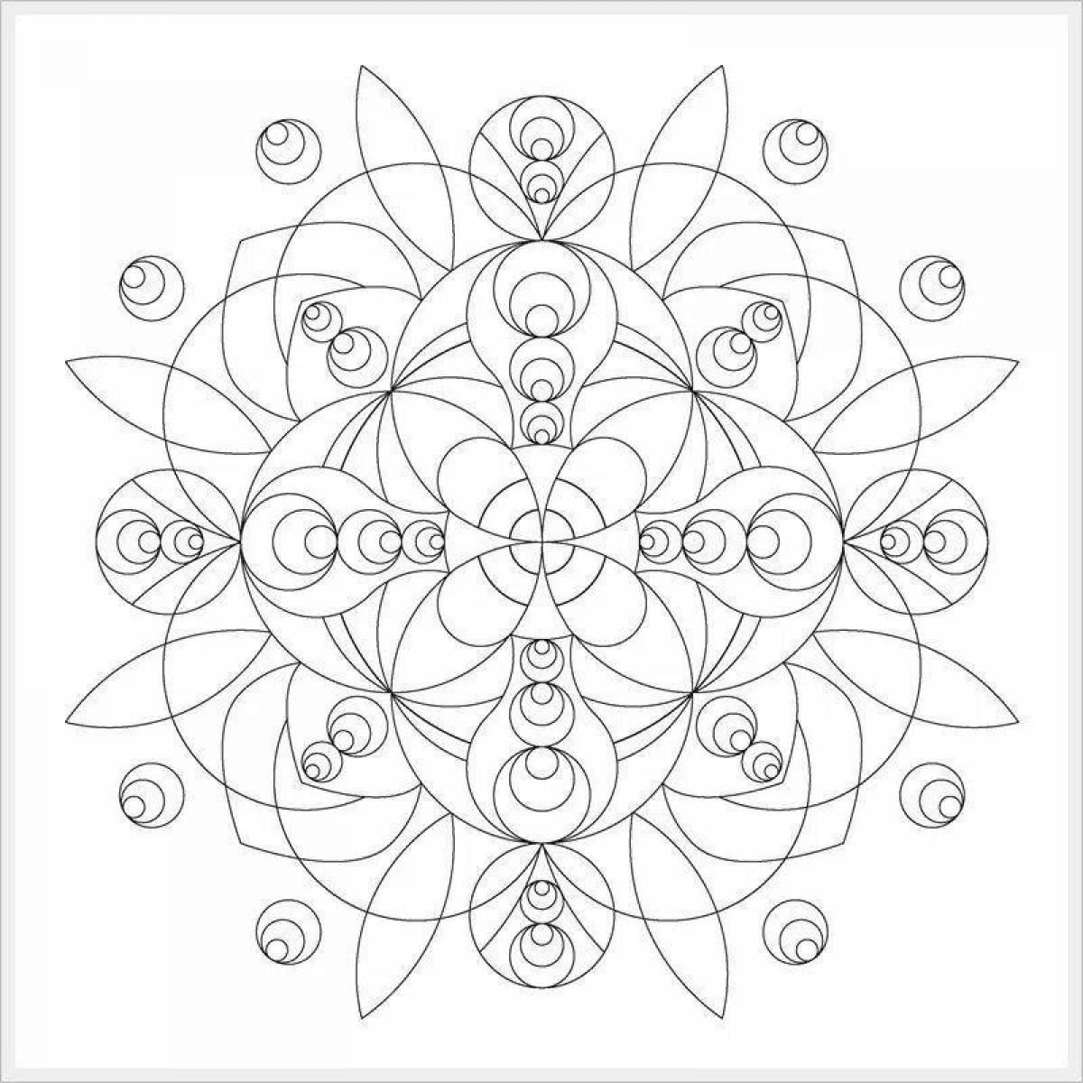 Photo Perfect coloring mandala for good luck