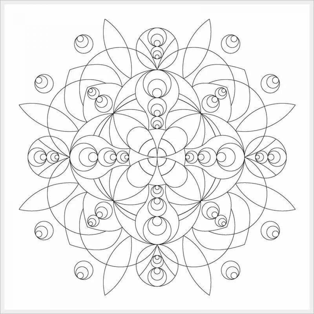 Perfect coloring mandala for good luck