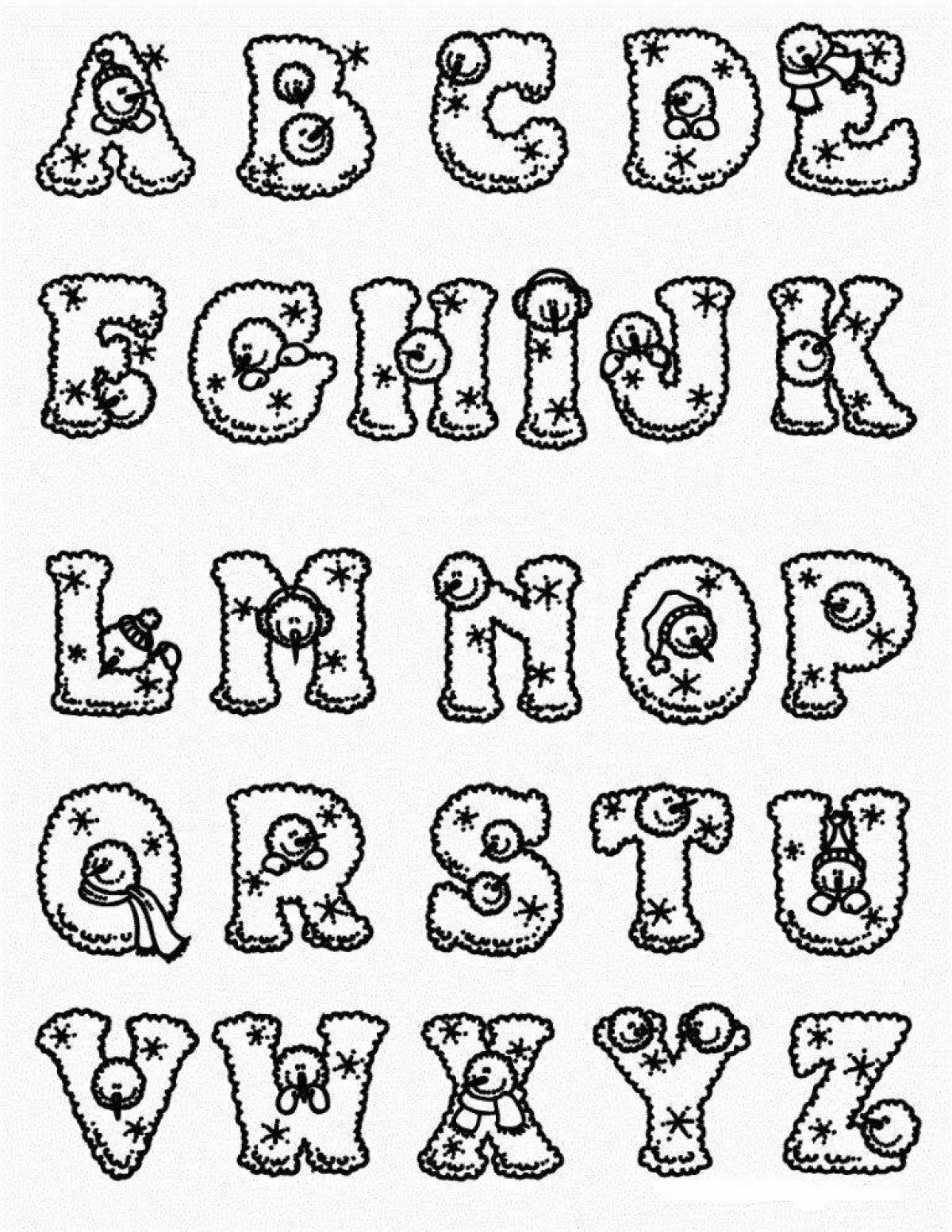 Crazy alphabet coloring