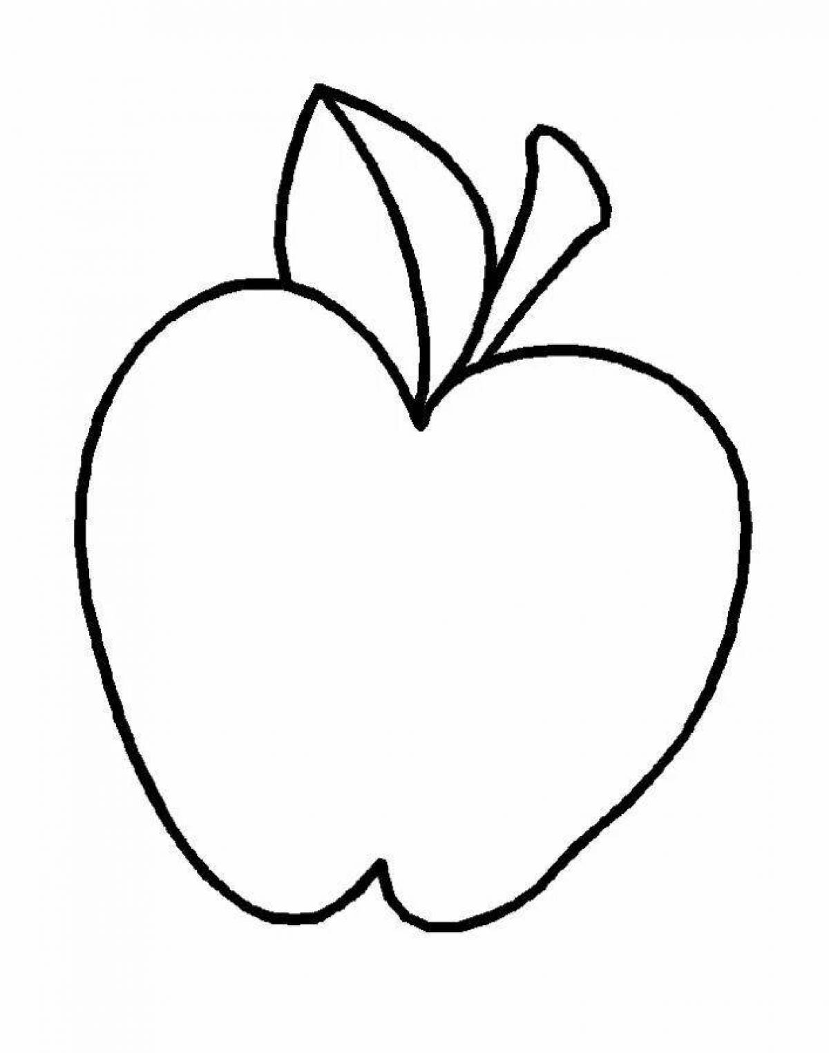 Fun coloring apple