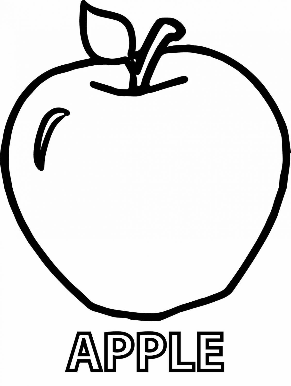 Праздничная раскраска apple