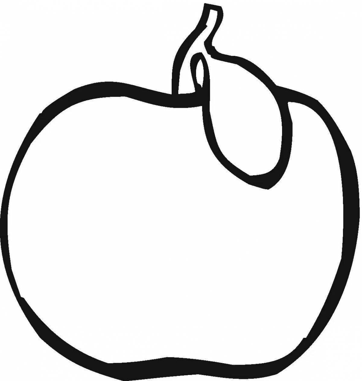 Sparkling apple coloring page