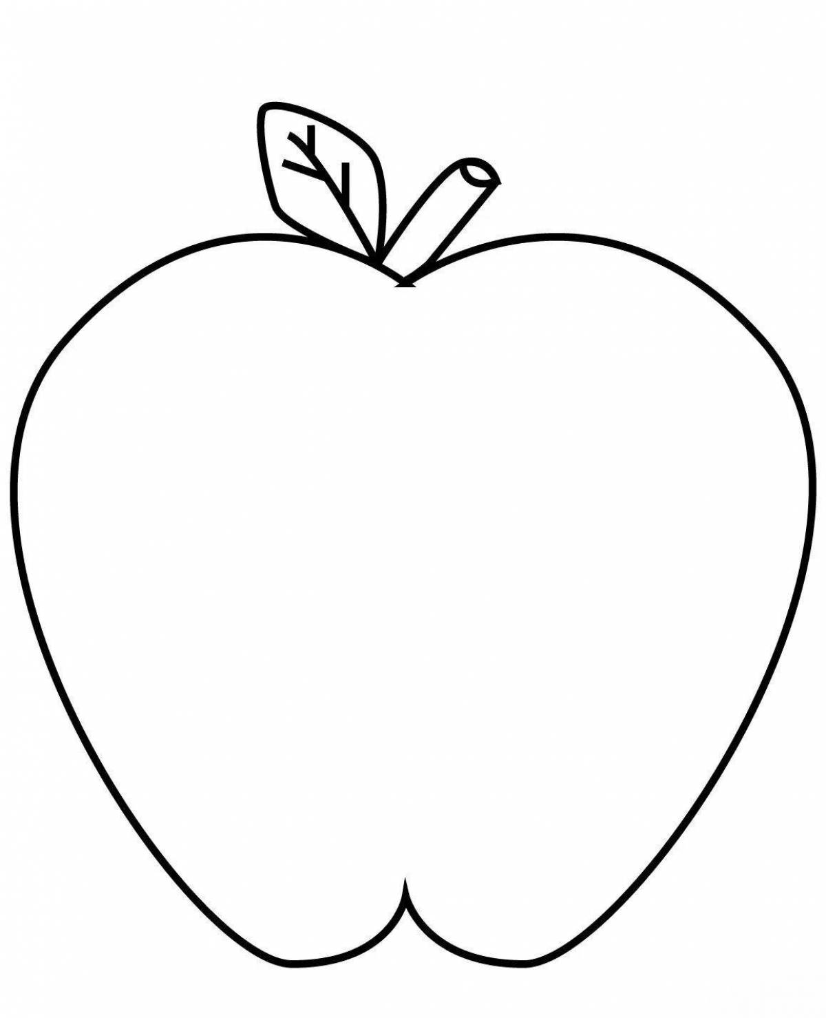 Colourful apple coloring book