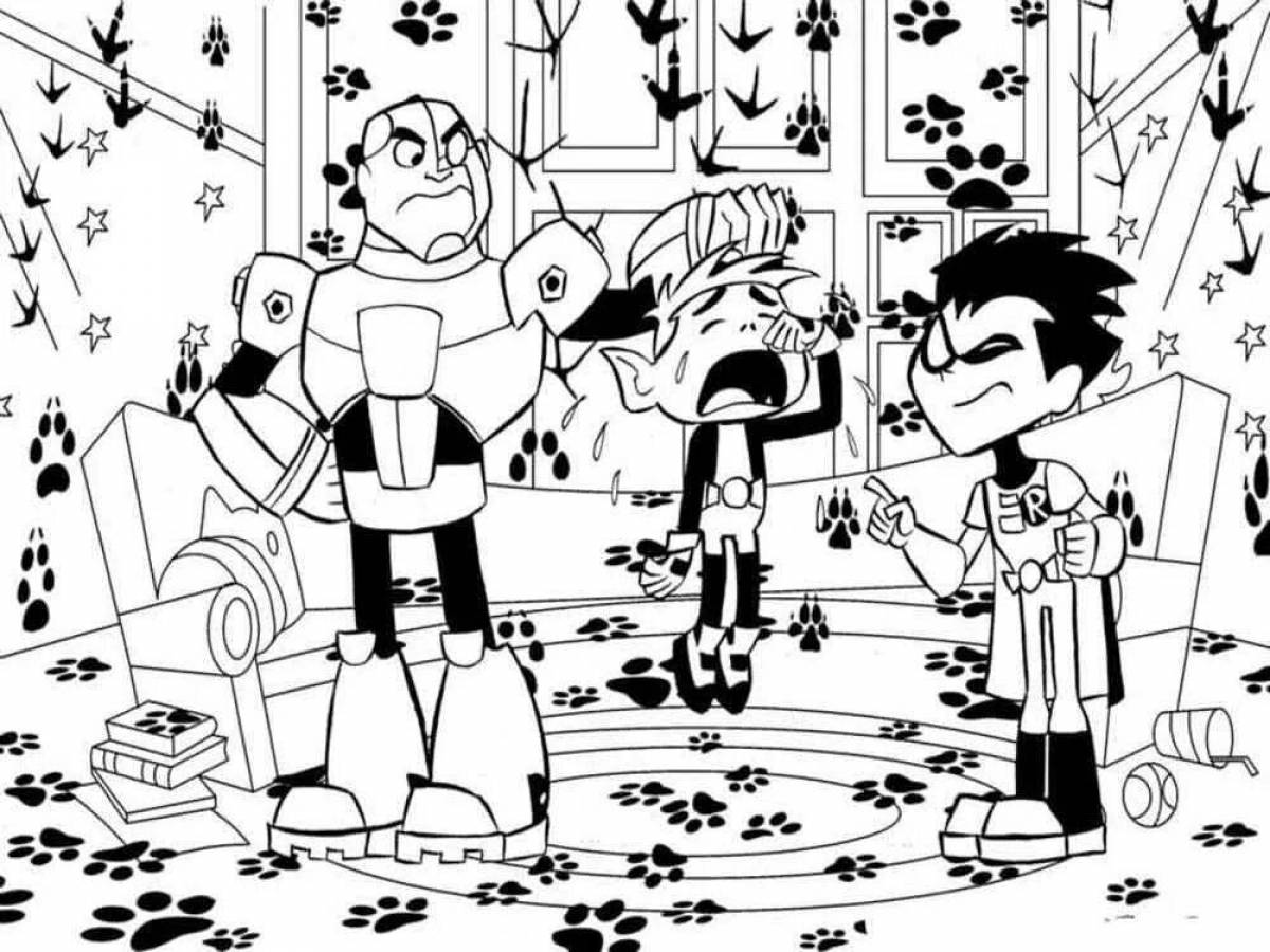 Charming titans coloring book