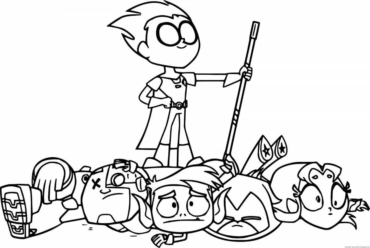 Witty titans coloring pages