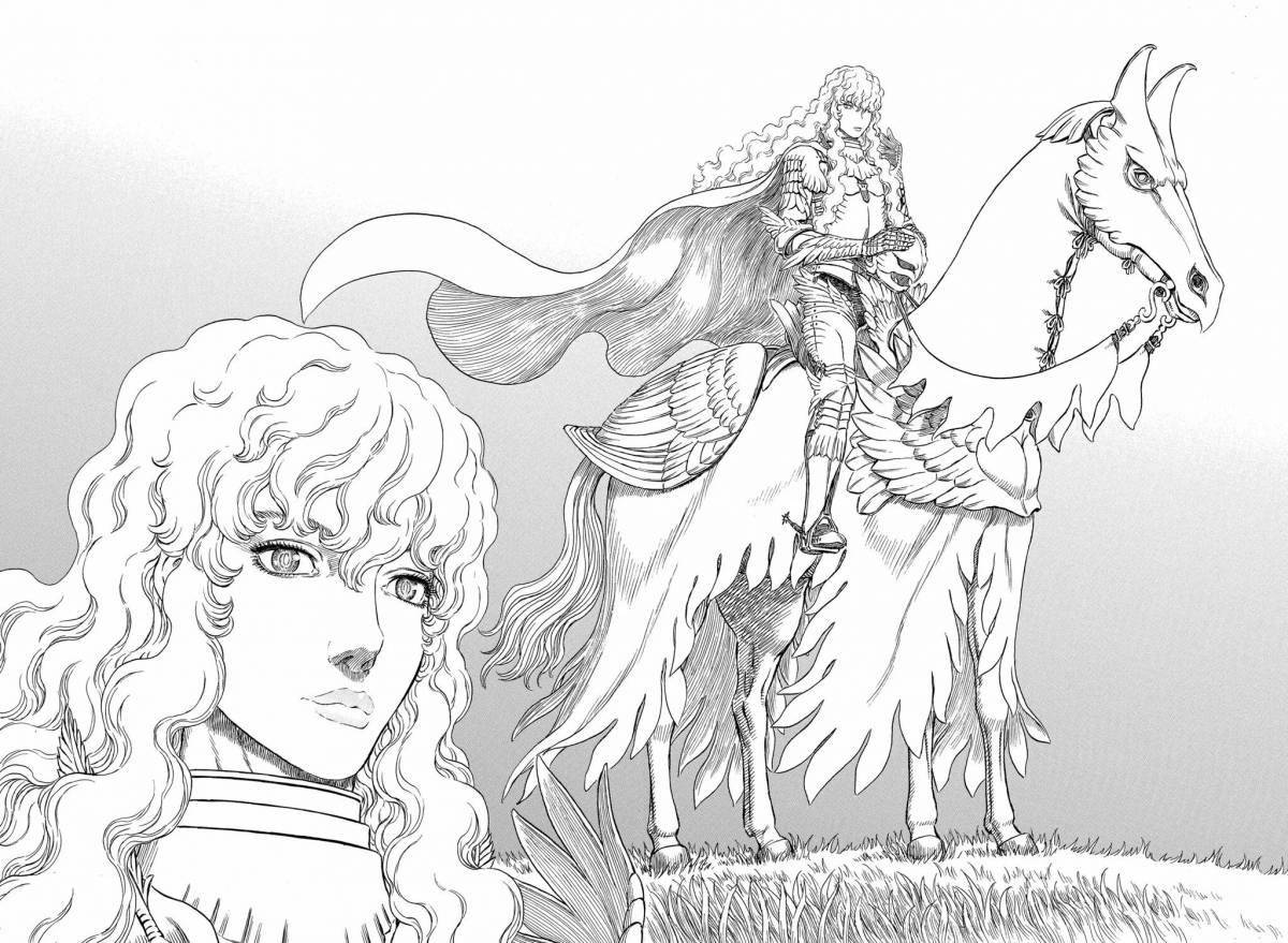 Gorgeous berserk coloring page