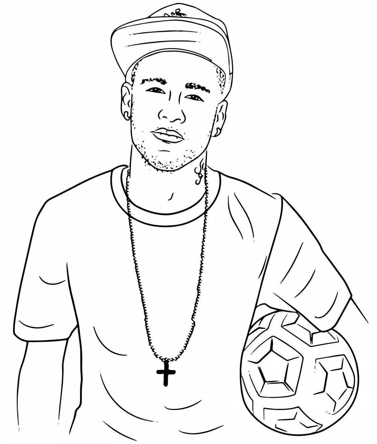 Benzema inviting coloring page