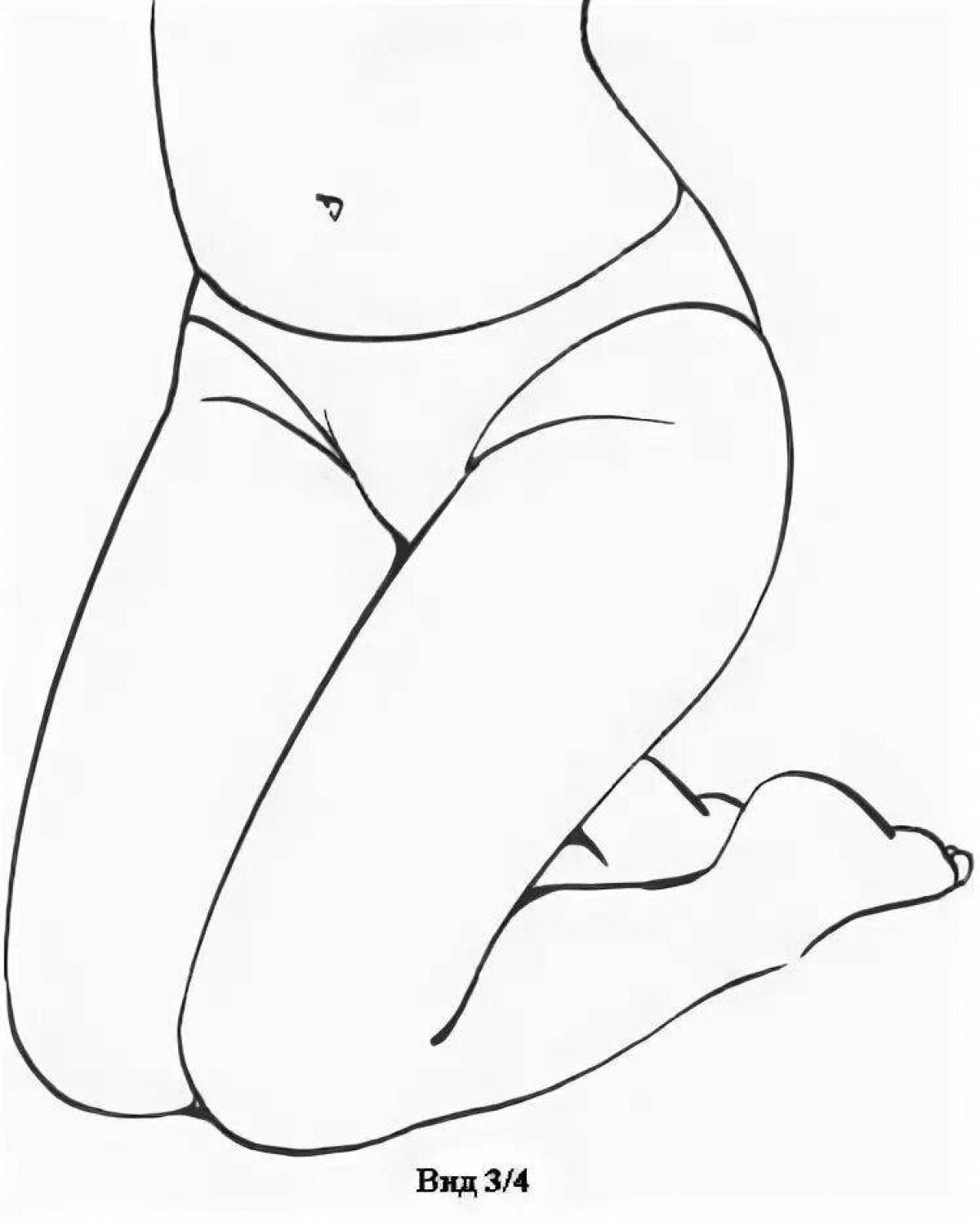 Coloring page charming pussy