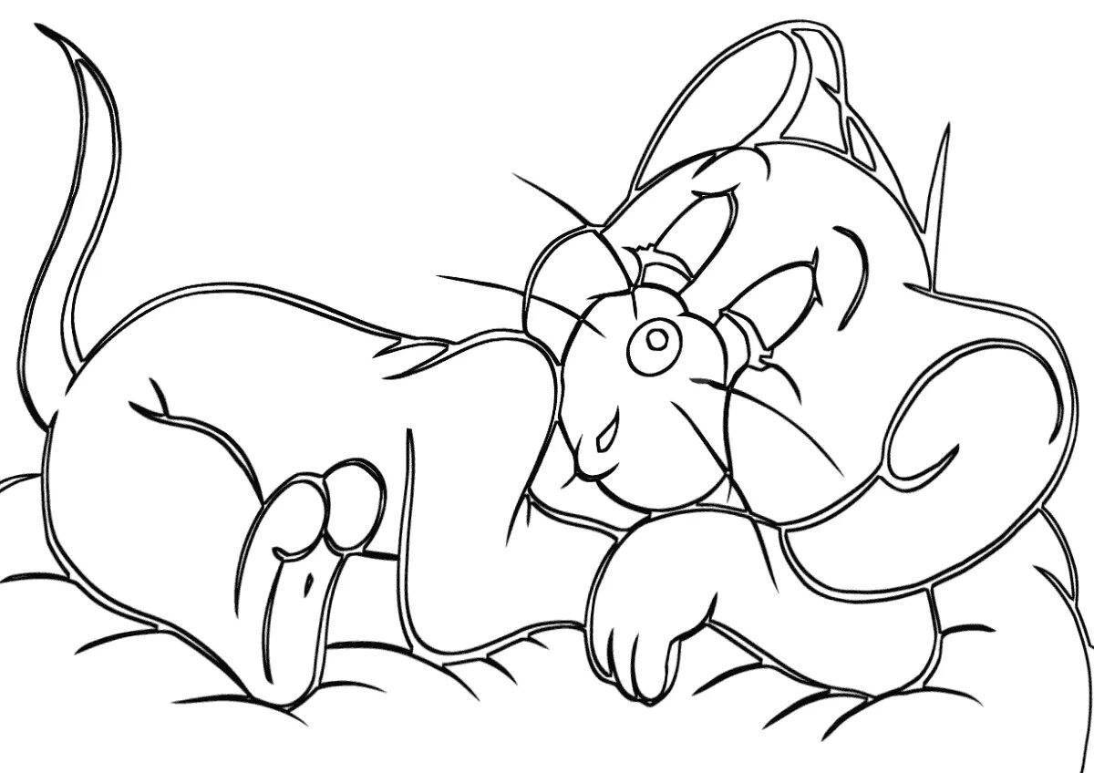 Adorable pussy coloring page