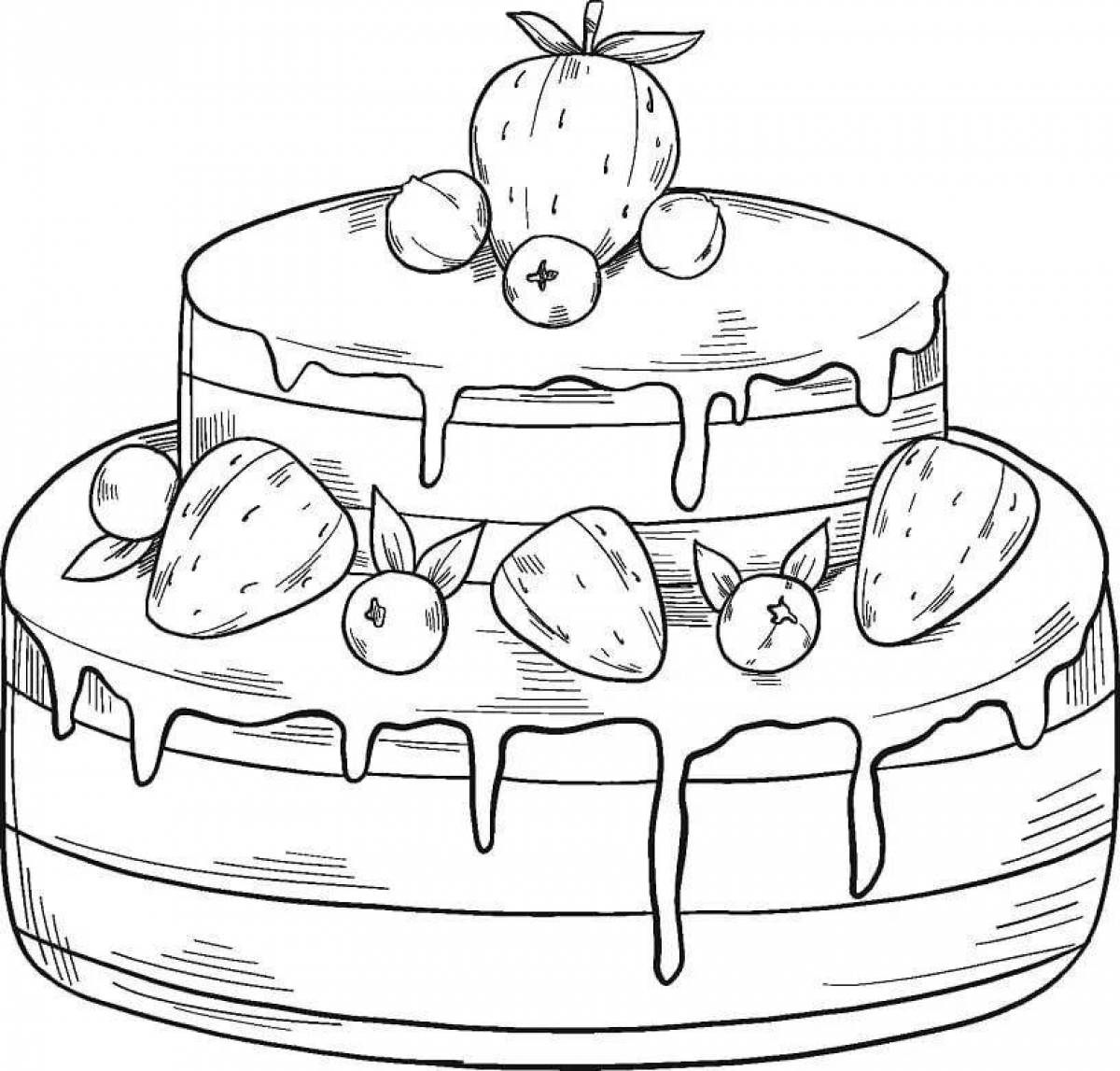 Coloring appetizing dessert