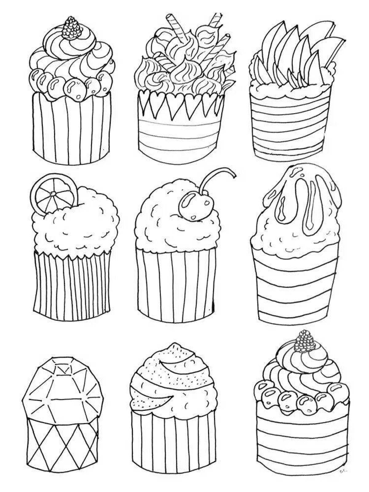 Delicious dessert coloring book