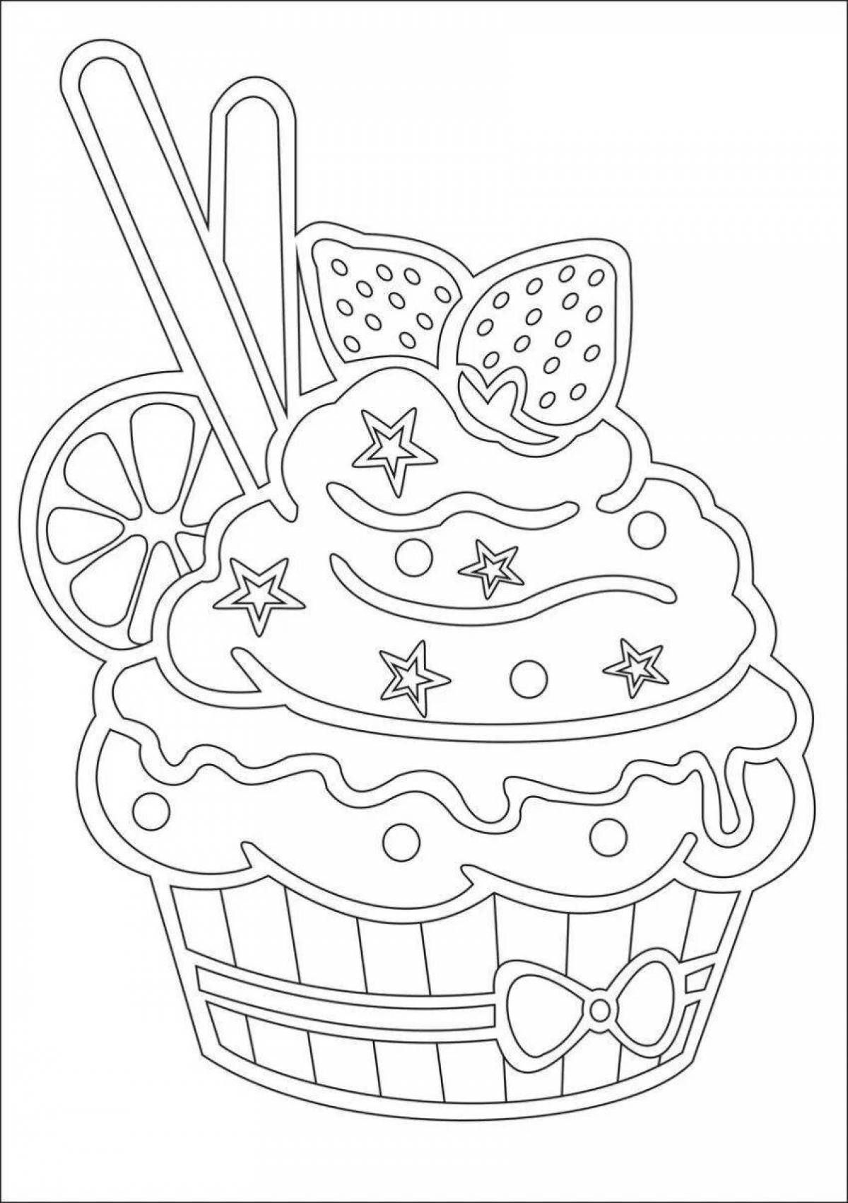 Gourmet dessert coloring book