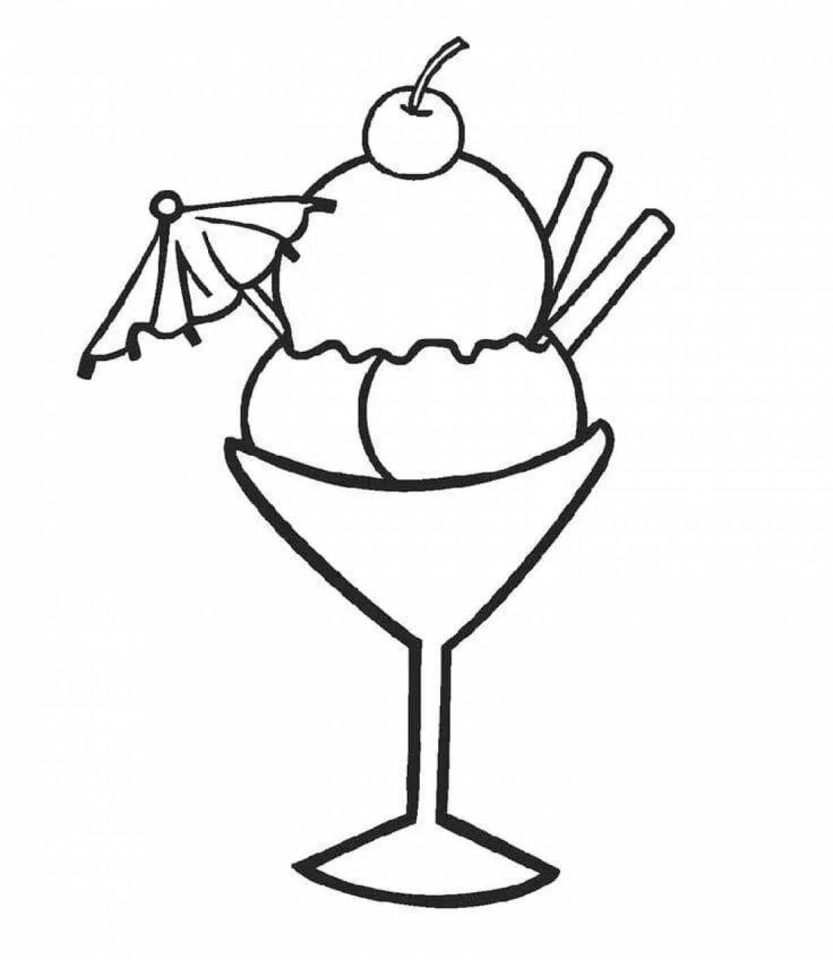 Savory dessert coloring page