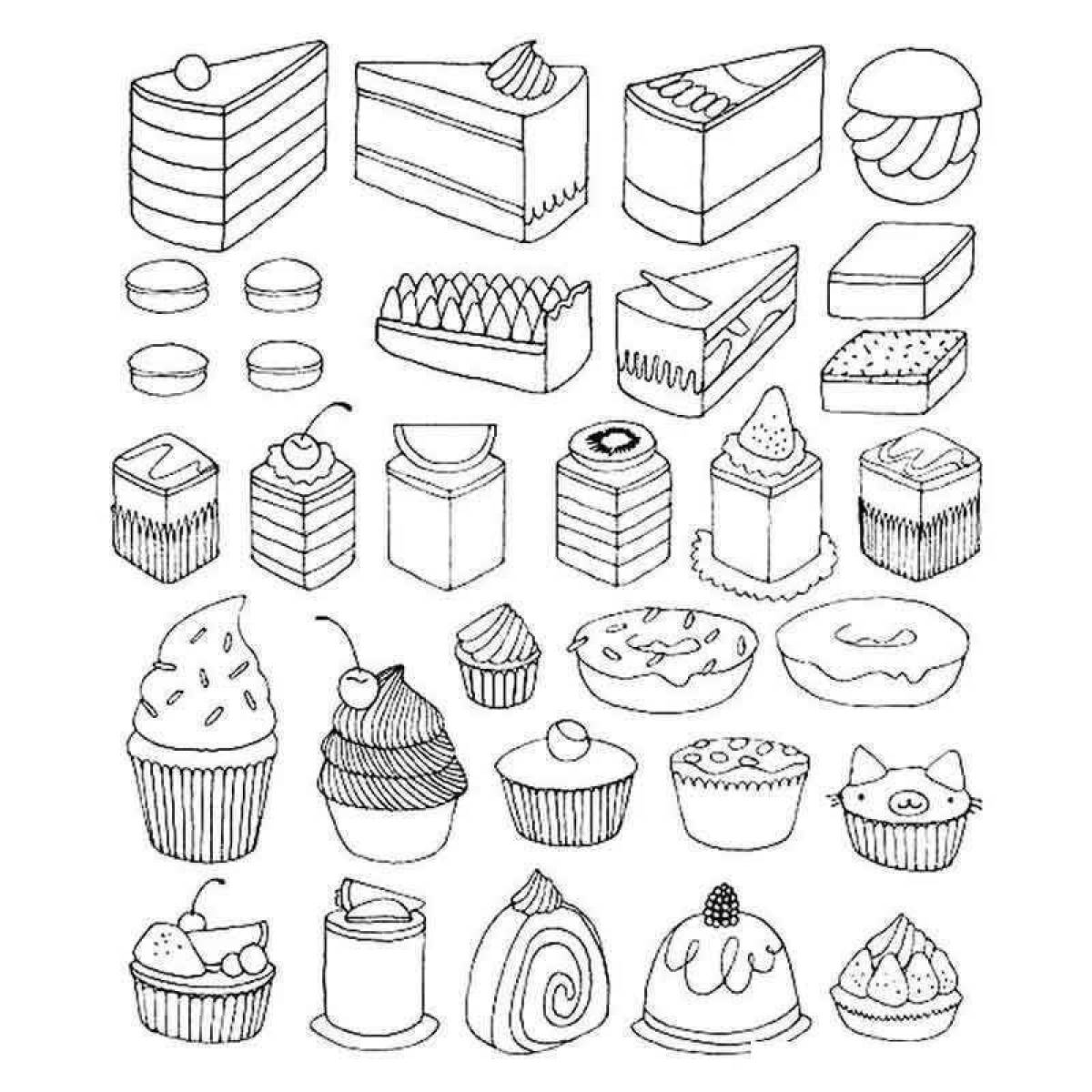 Taunting dessert coloring page