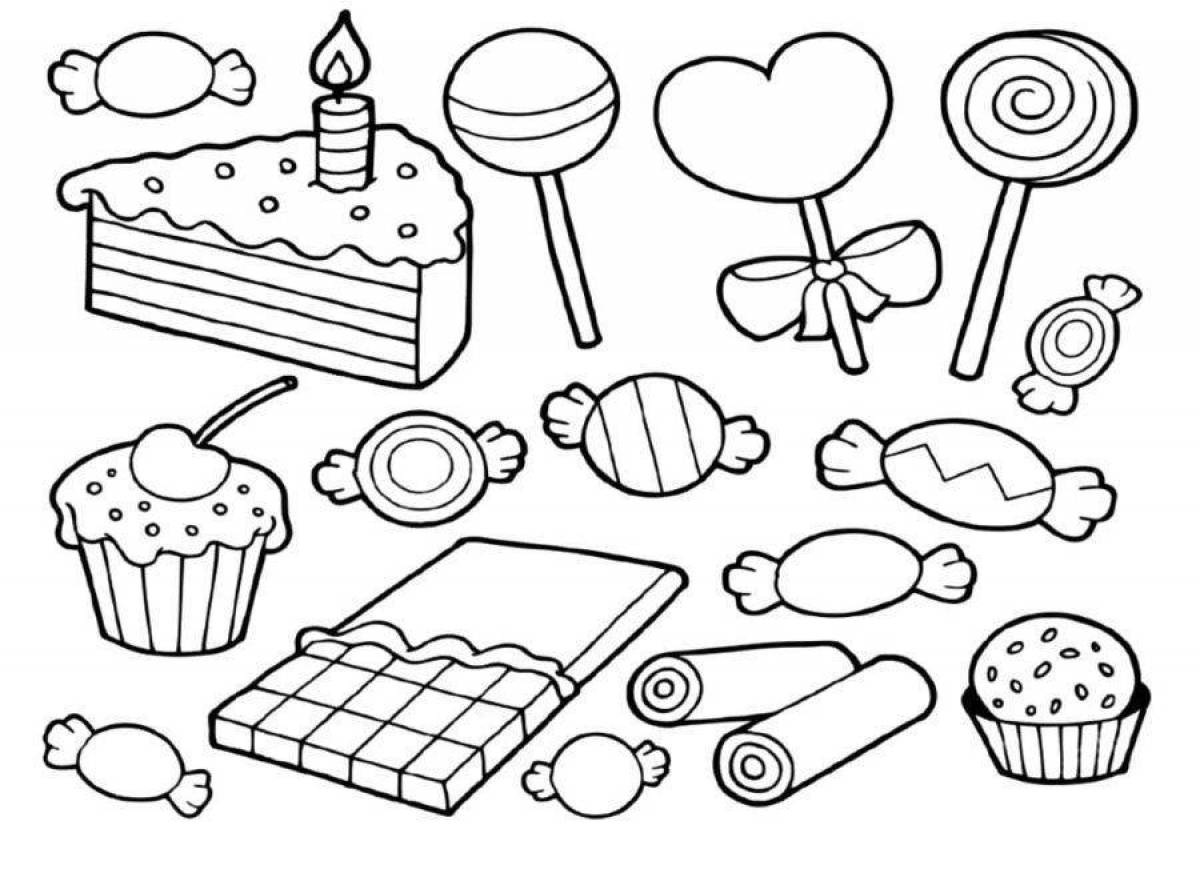 Nutritious dessert coloring page