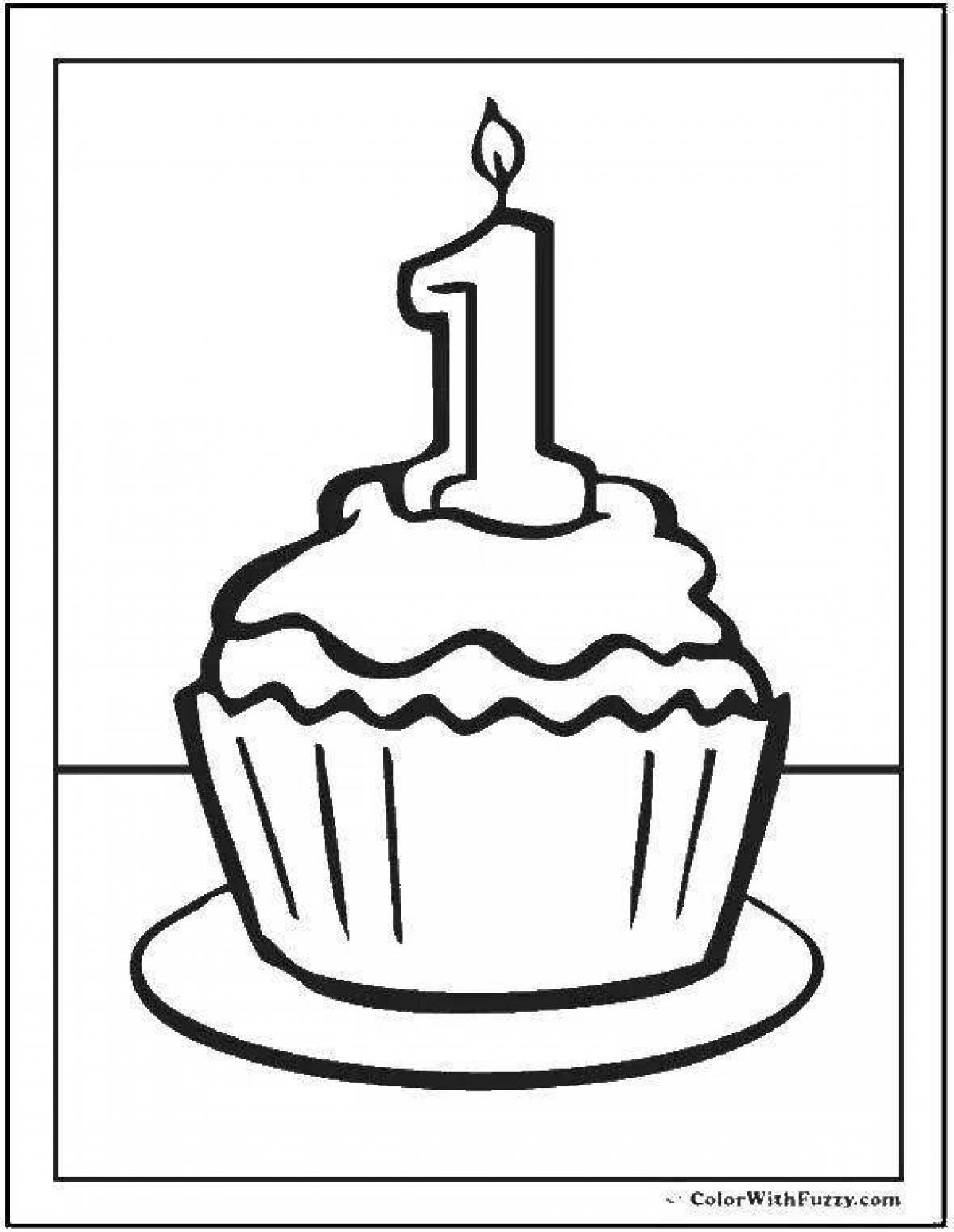 Blooming coloring page 1 year old