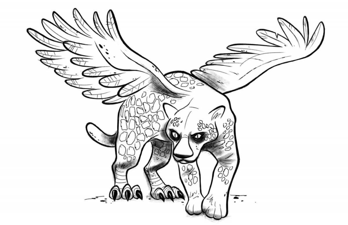 Magic creature coloring page