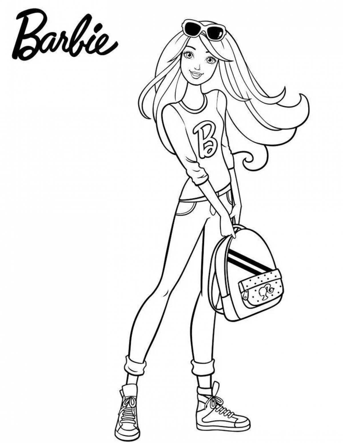 Charming coloring with barbie projector