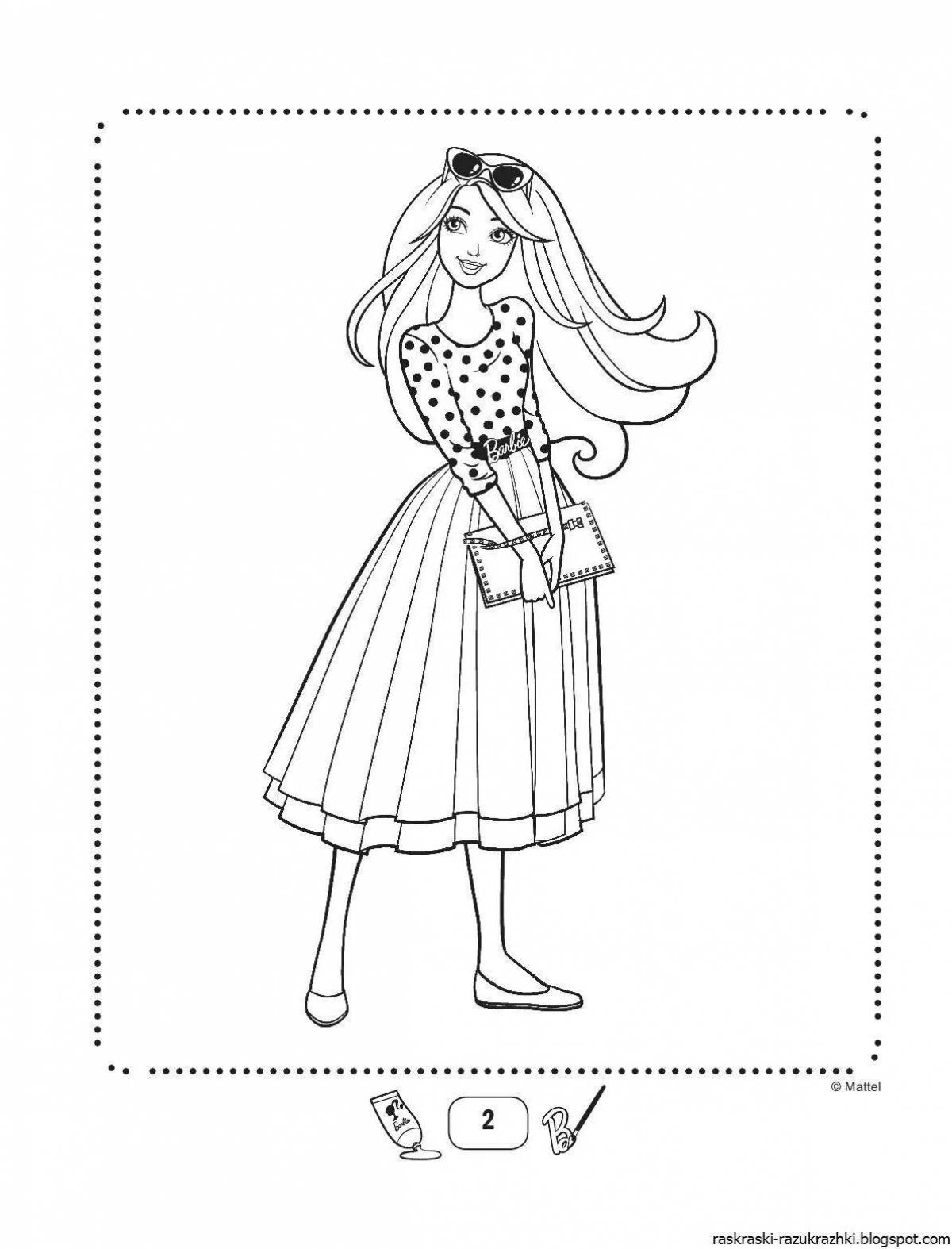 Coloring energetic barbie with a projector