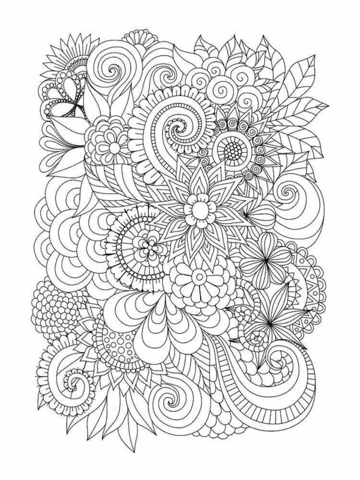 Exciting seal anti-stress coloring book