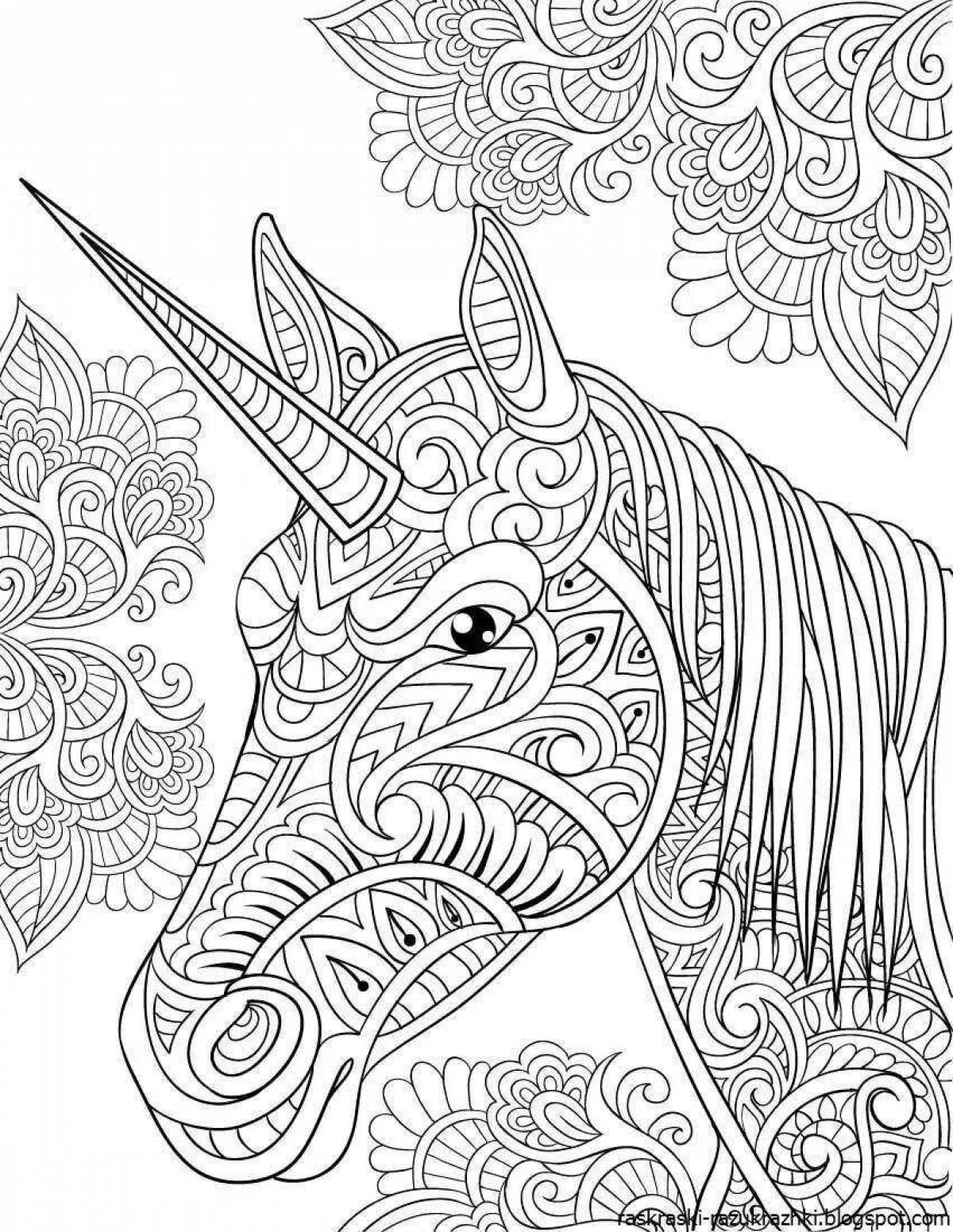 Exciting anti-stress coloring print