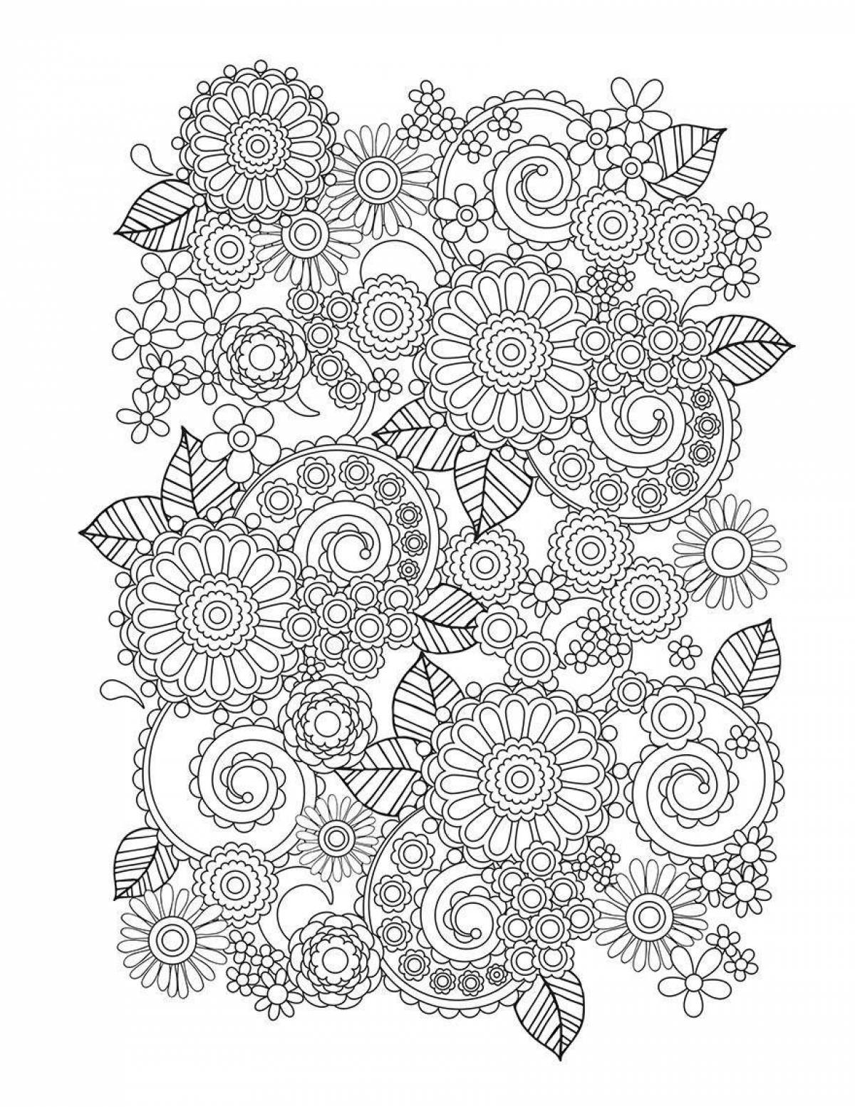 Coloring book magnetic antistress print