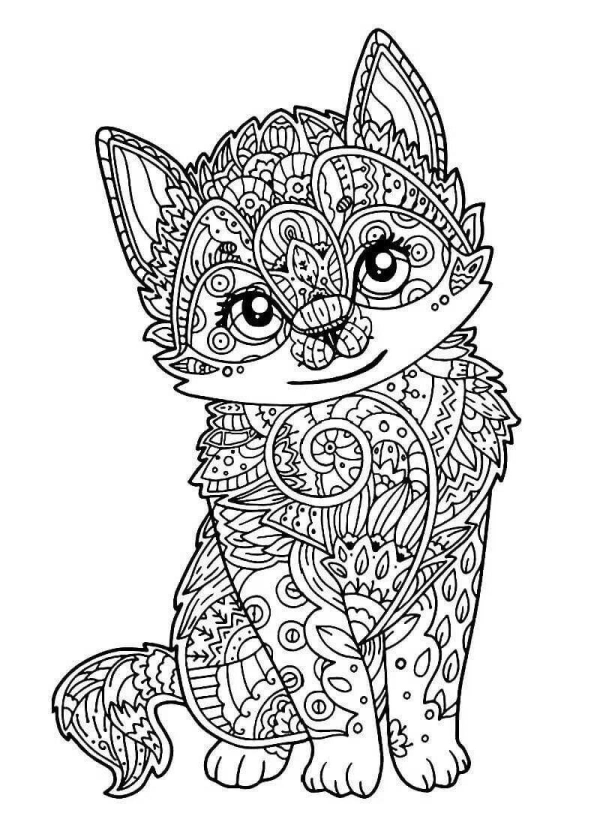 Adorable Antistress Seal Coloring Page