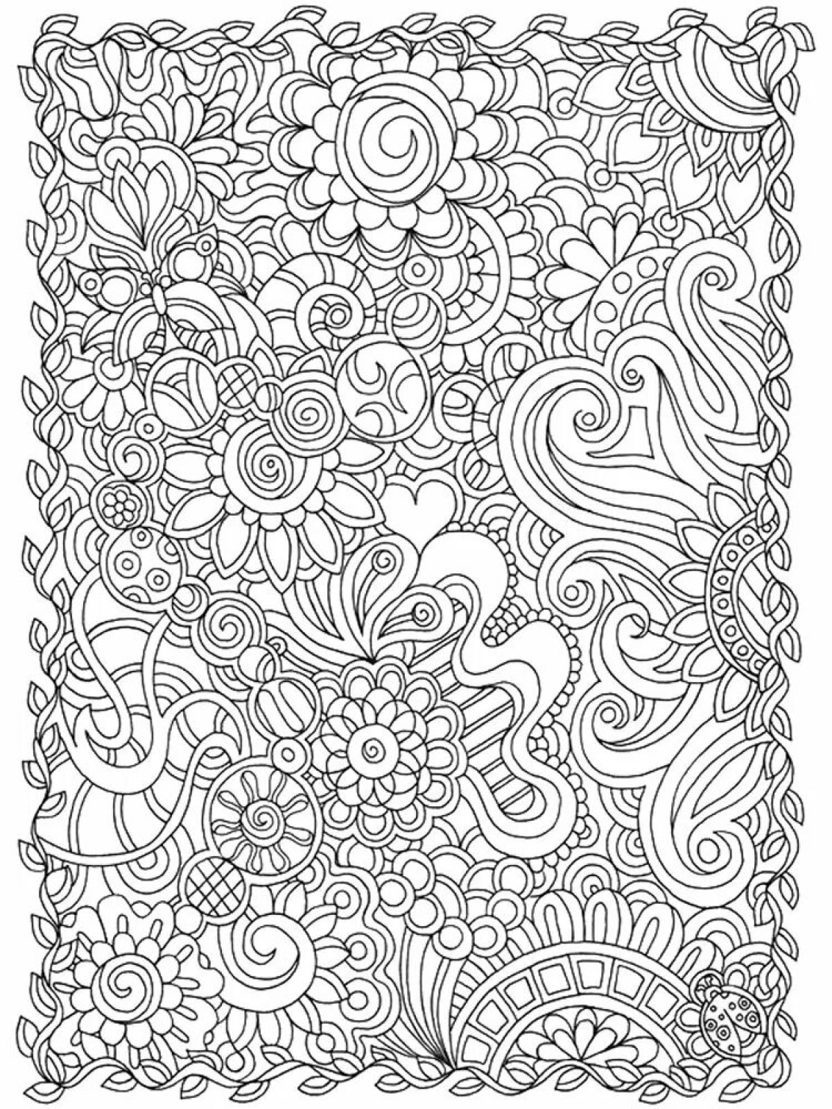 Awesome Antistress Seal Coloring Page